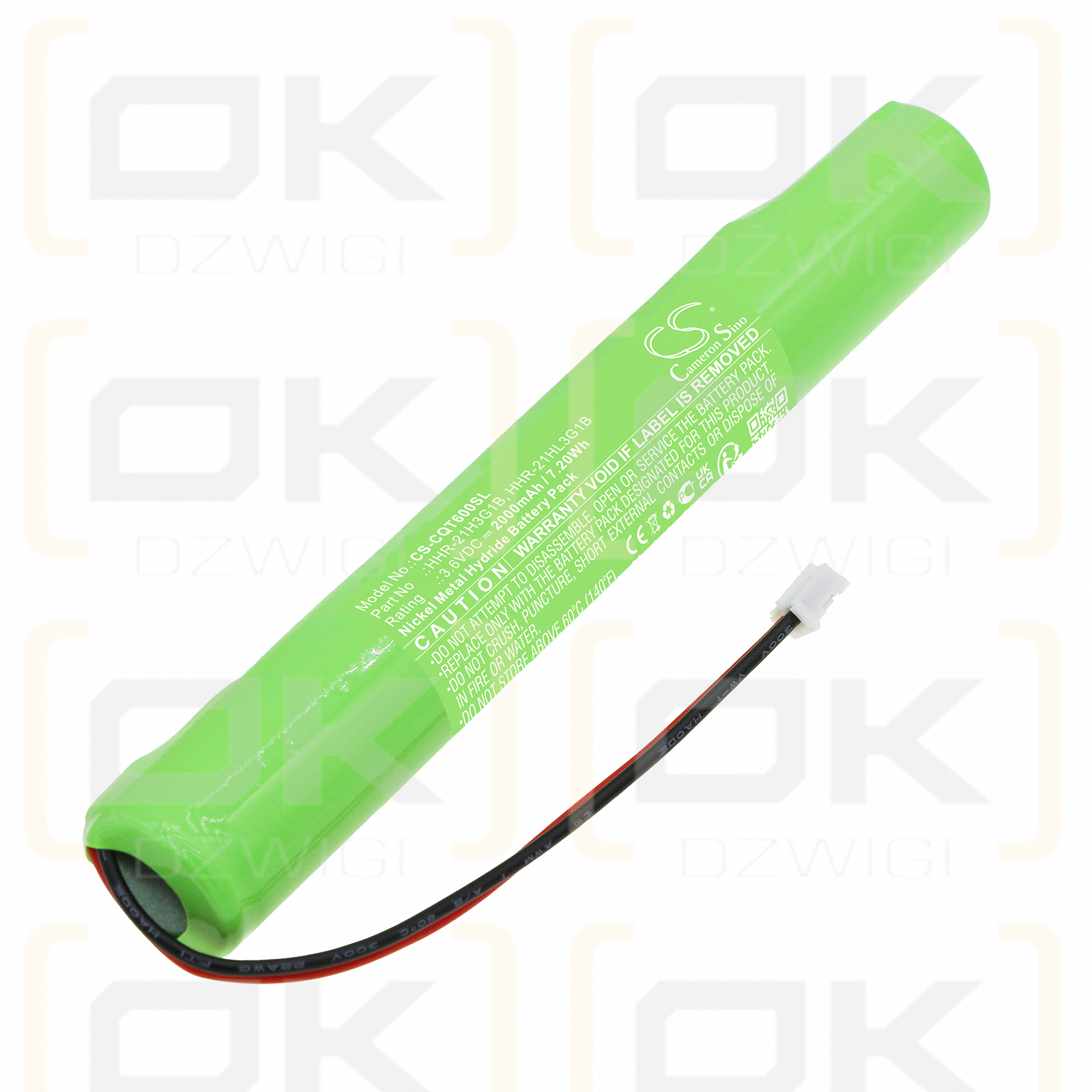 Casio QT-660 / HHR-21H3G1B 2000 mAh Ni-MH 3,6 V (Cameron Sino)