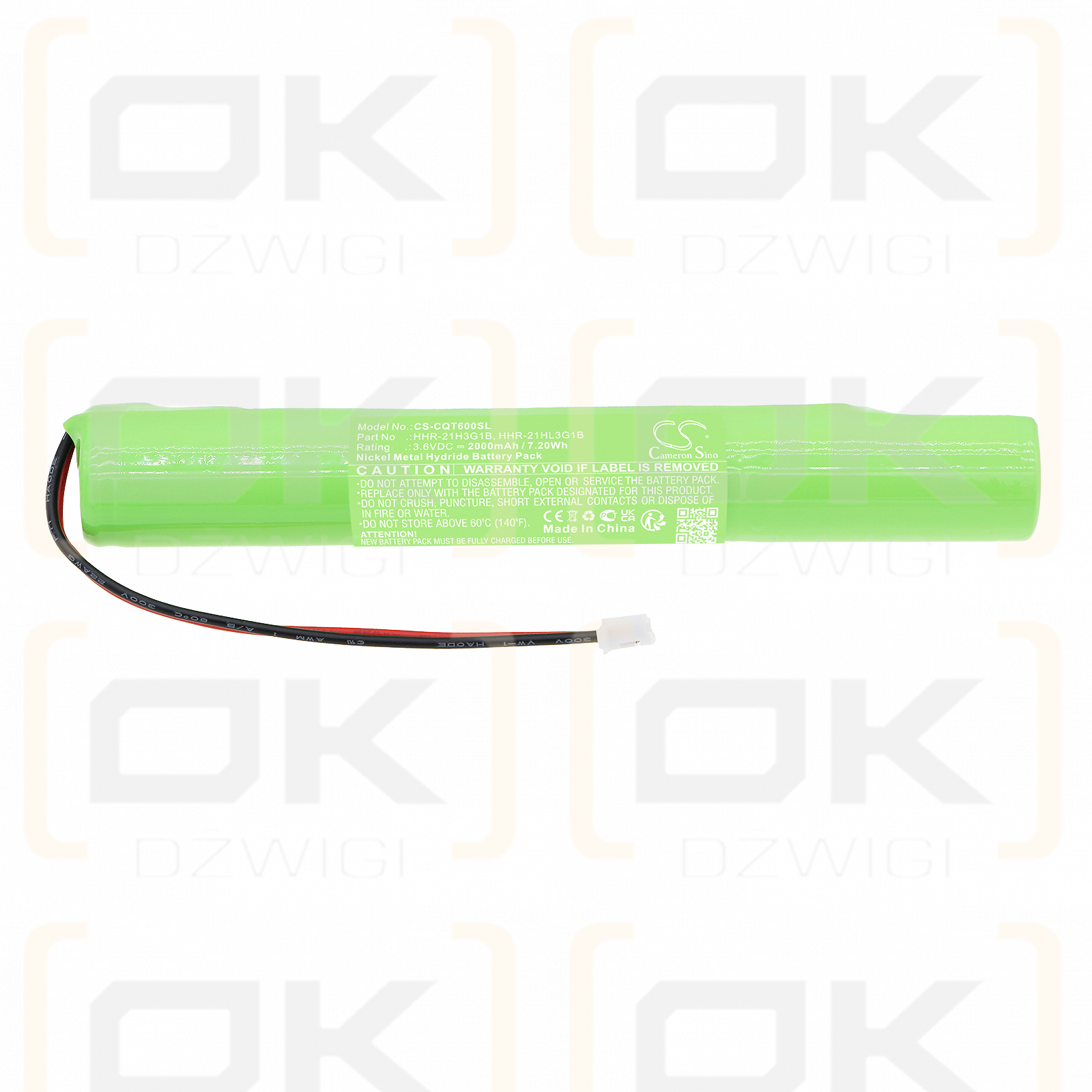 Casio QT-660 / HHR-21H3G1B 2000 mAh Ni-MH 3,6 V (Cameron Sino)