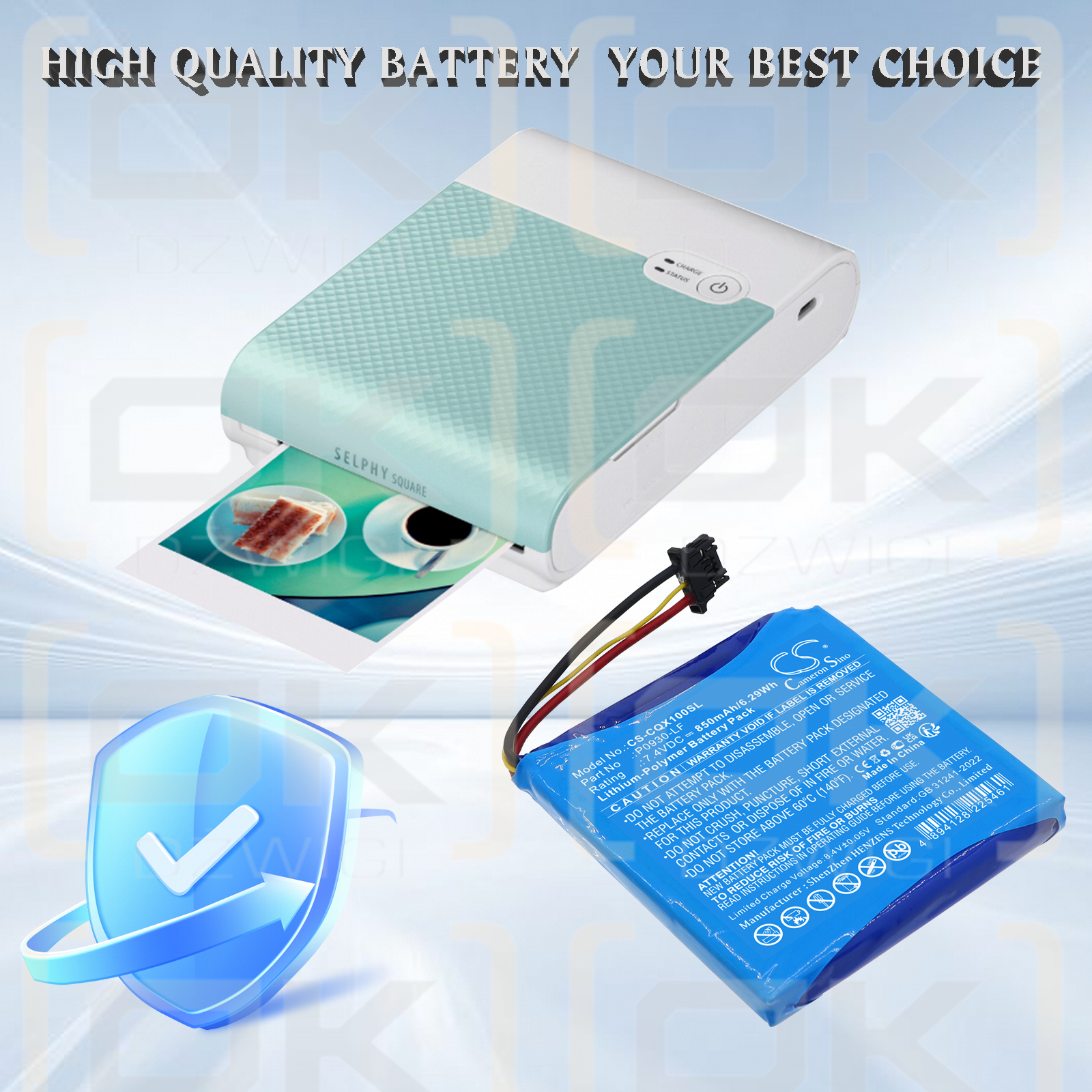 Canon Selphy QX10 / P0930-LF 850 mAh Li-Polymer 7.4 V (Cameron Sino)