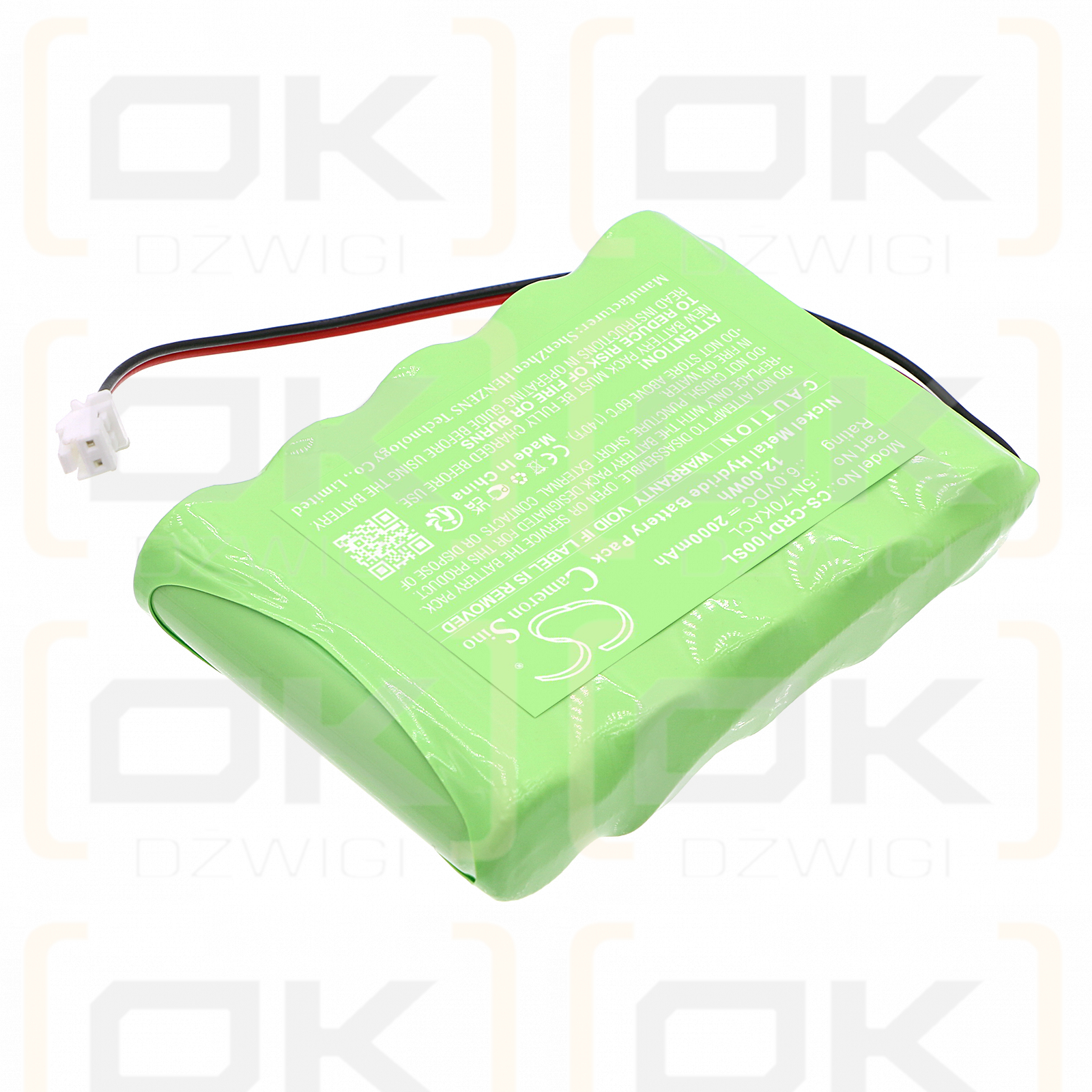 CEDAR CD-100M / 5N-70KACL 2000mAh Ni-MH 6.0V (Cameron Sino)