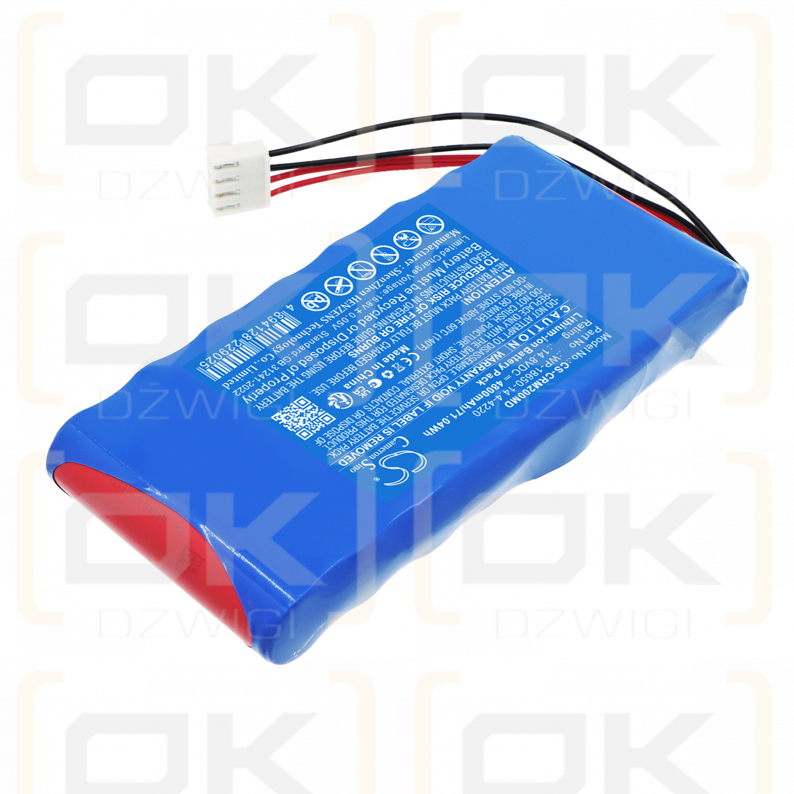 Сменная батарея для монитора пациента Carewell Medi M20 / WP-18650-14.4-4220 4800 мАч Li-ion 14,8 В (Cameron Sino)