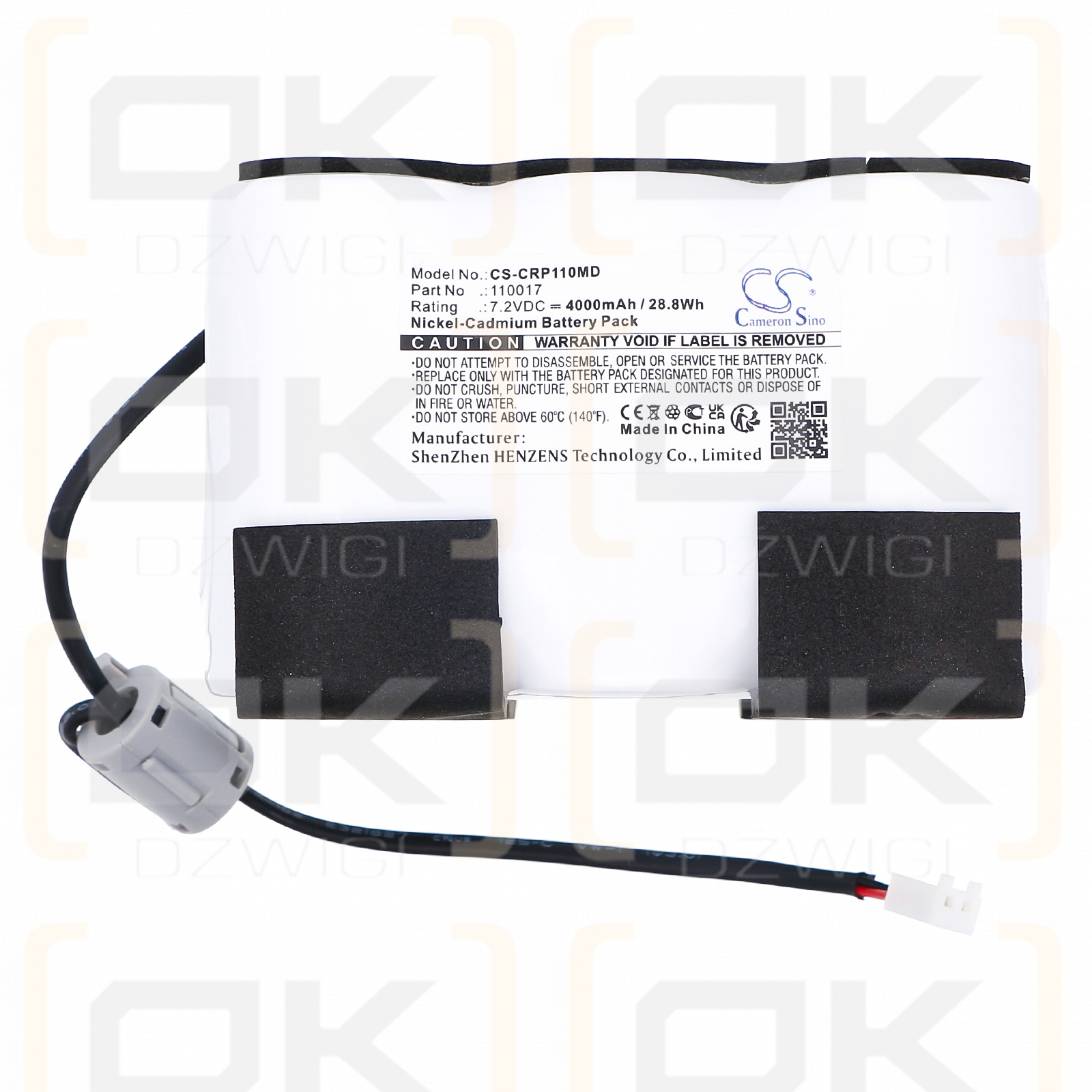 Criticon Oxyshuttle II+ / 110017 4000mAh Ni-CD 7.2V (Cameron Sino)