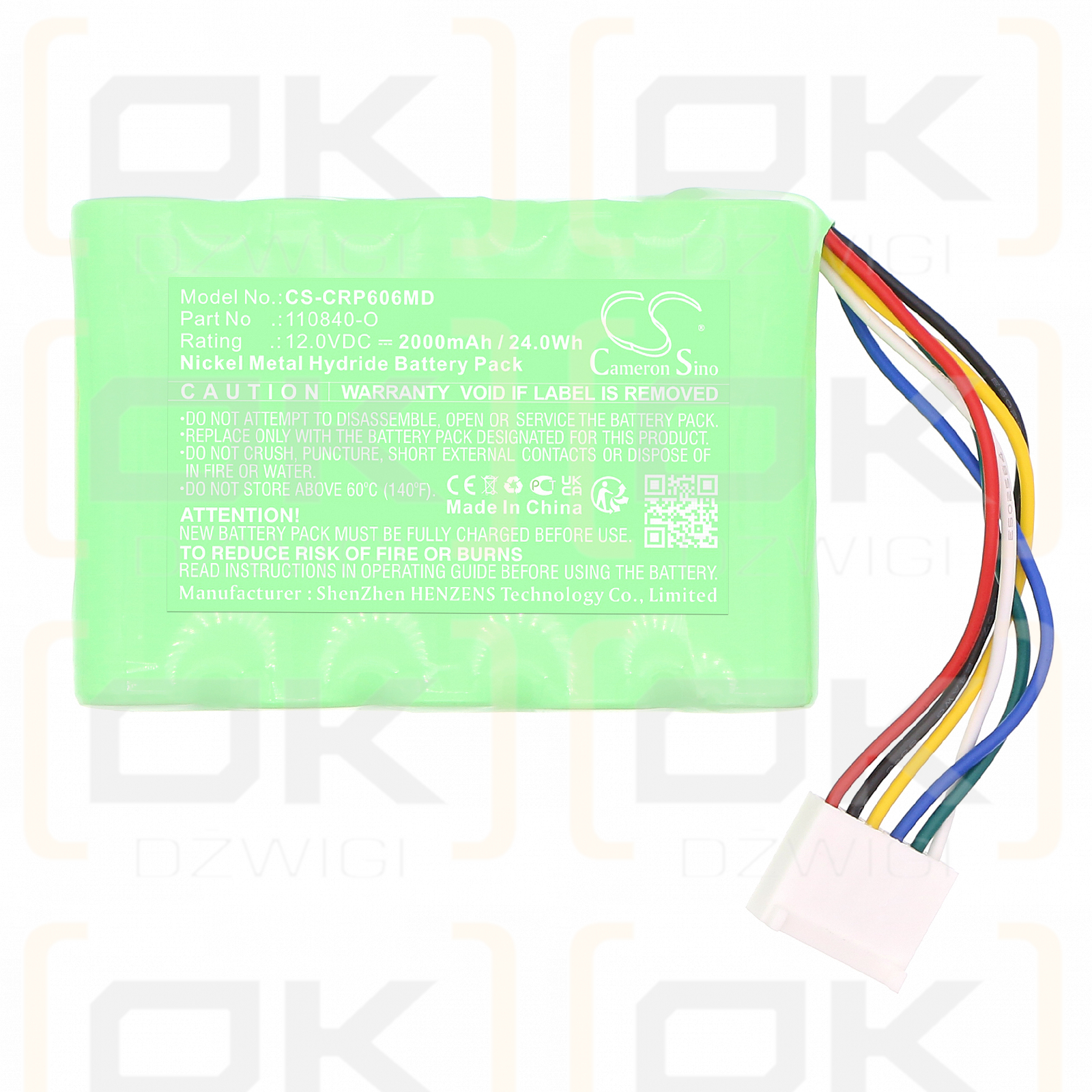 Codan Argus Infusionspumpe 606/110840-O 2000 mAh Ni-MH 12,0 V (Cameron Sino)