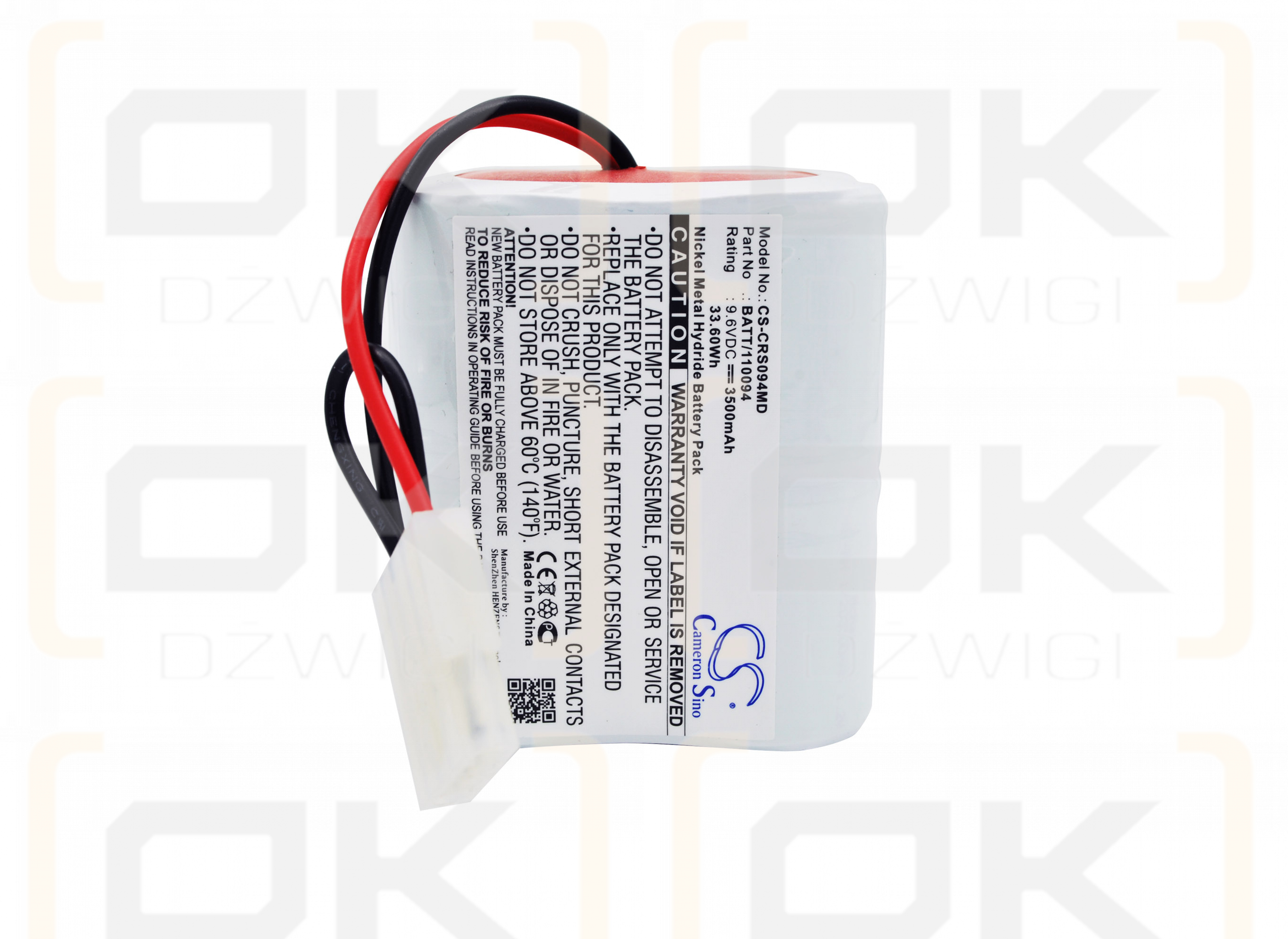 Criticon Oxyshuttle / 120094 3500 mAh Ni-MH 9,6 V (Cameron Sino)