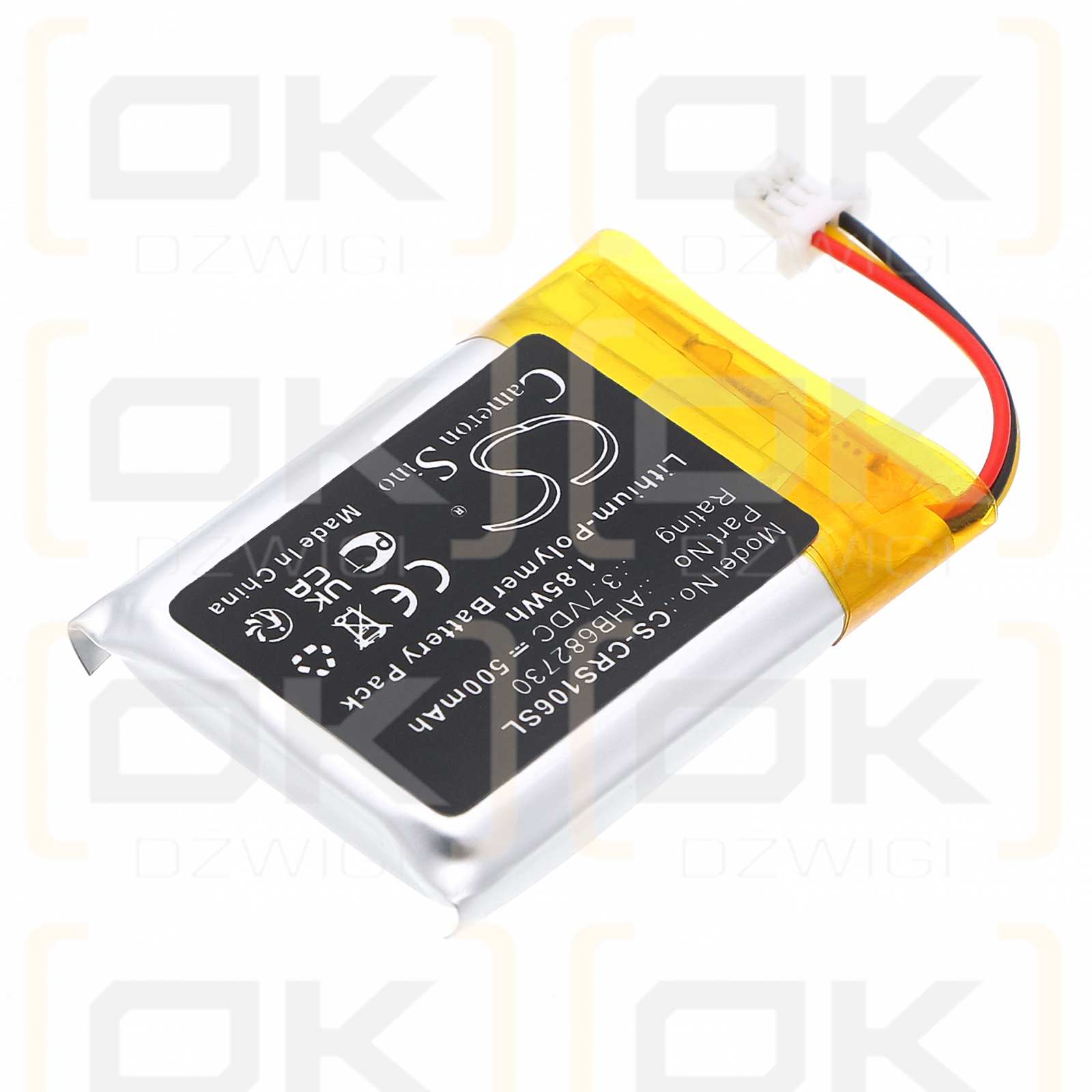 Corsair Sabre Wireless Gaming Mouse / AHB682730 500mAh Li-Polymer 3.7V (Cameron Sino)