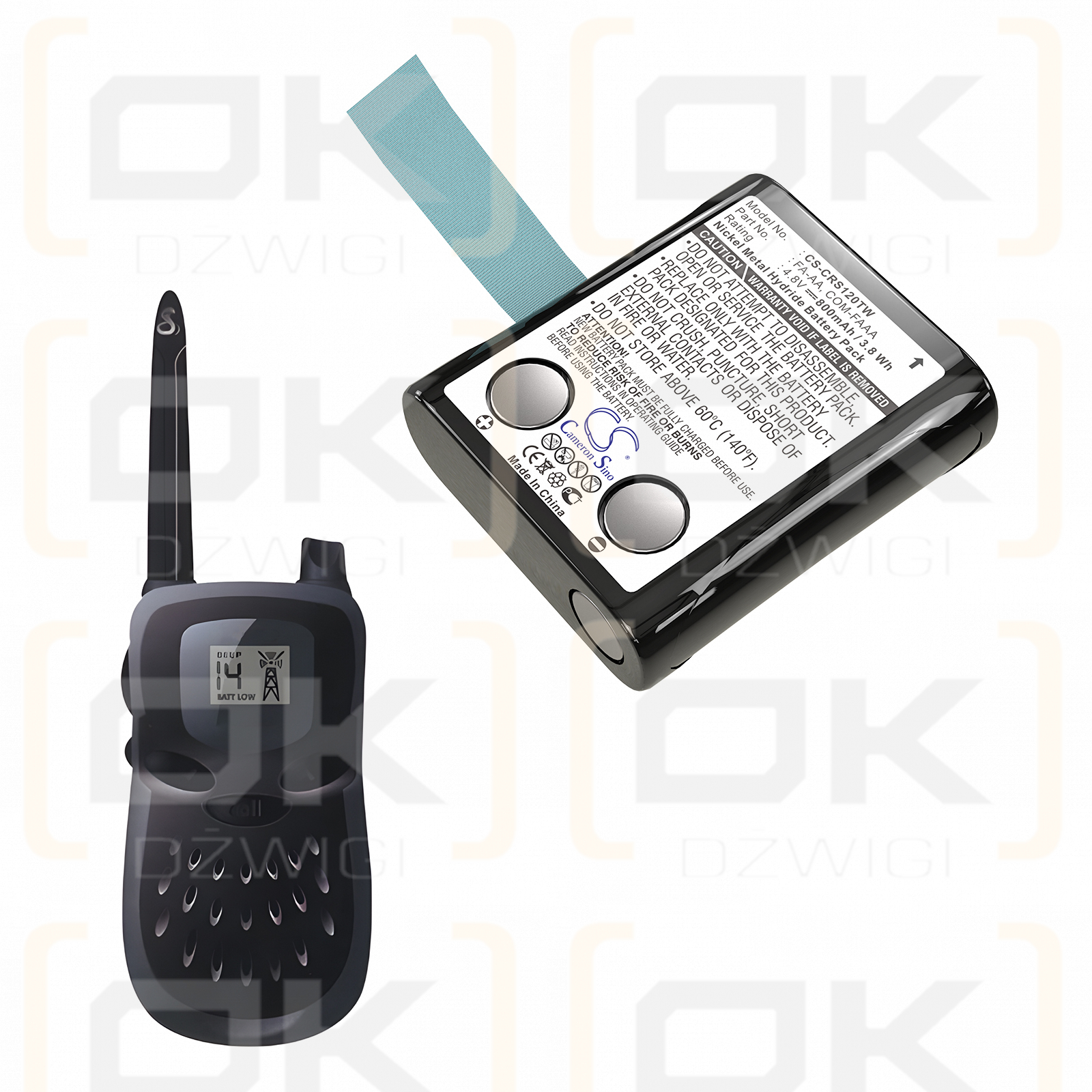 Cobra FRS225 / FA-AA 800mAh Ni-MH 4.8V (Cameron Sino)