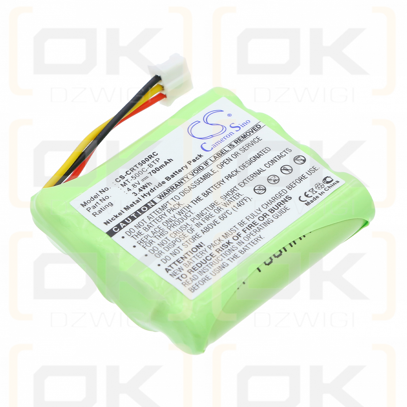 Crestron TSU6010 / MT-500C-BTP 700 mAh Ni-MH 4.8 V (Cameron Sino)