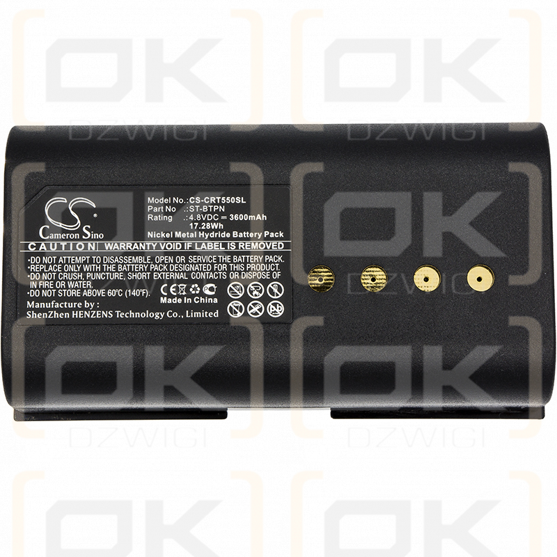 Crestron STX-1700CW / ST-BTPN 3600mAh Ni-MH 4.8V (Cameron Sino)