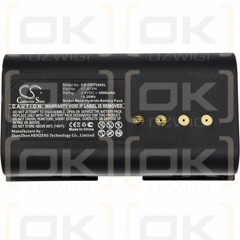 Crestron STX-1700CW / ST-BTPN 4000mAh Ni-MH 4.8V (Cameron Sino)