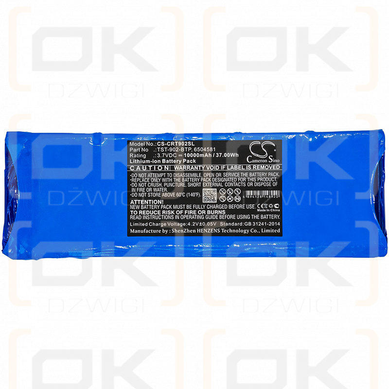 Crestron TST-902 / TST-902-BTP 10000mAh Li-ion 3.7V (Cameron Sino)