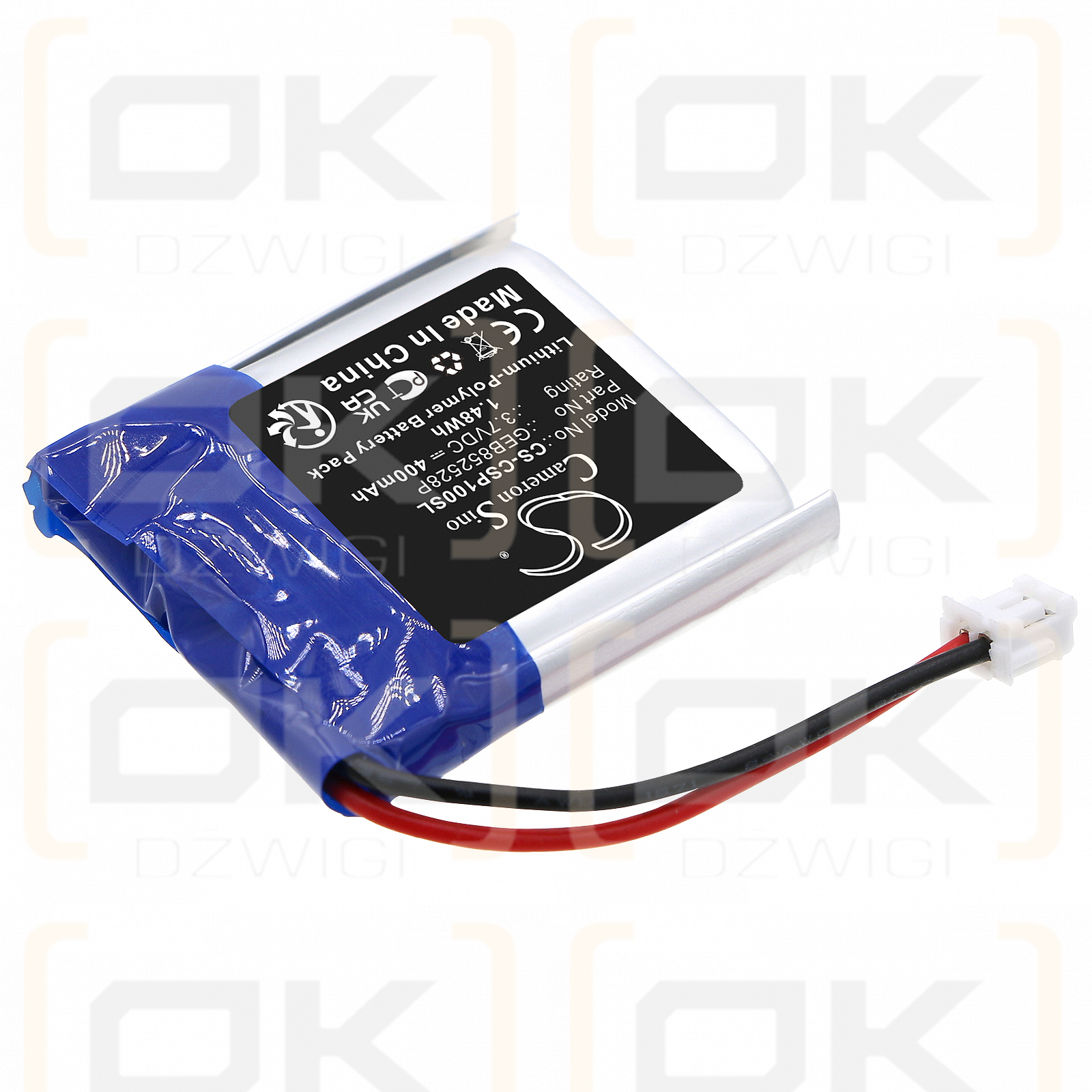 Conversor Pro Receiver / GEB852528P 400mAh Li-Polymer 3.7V (Cameron Sino)