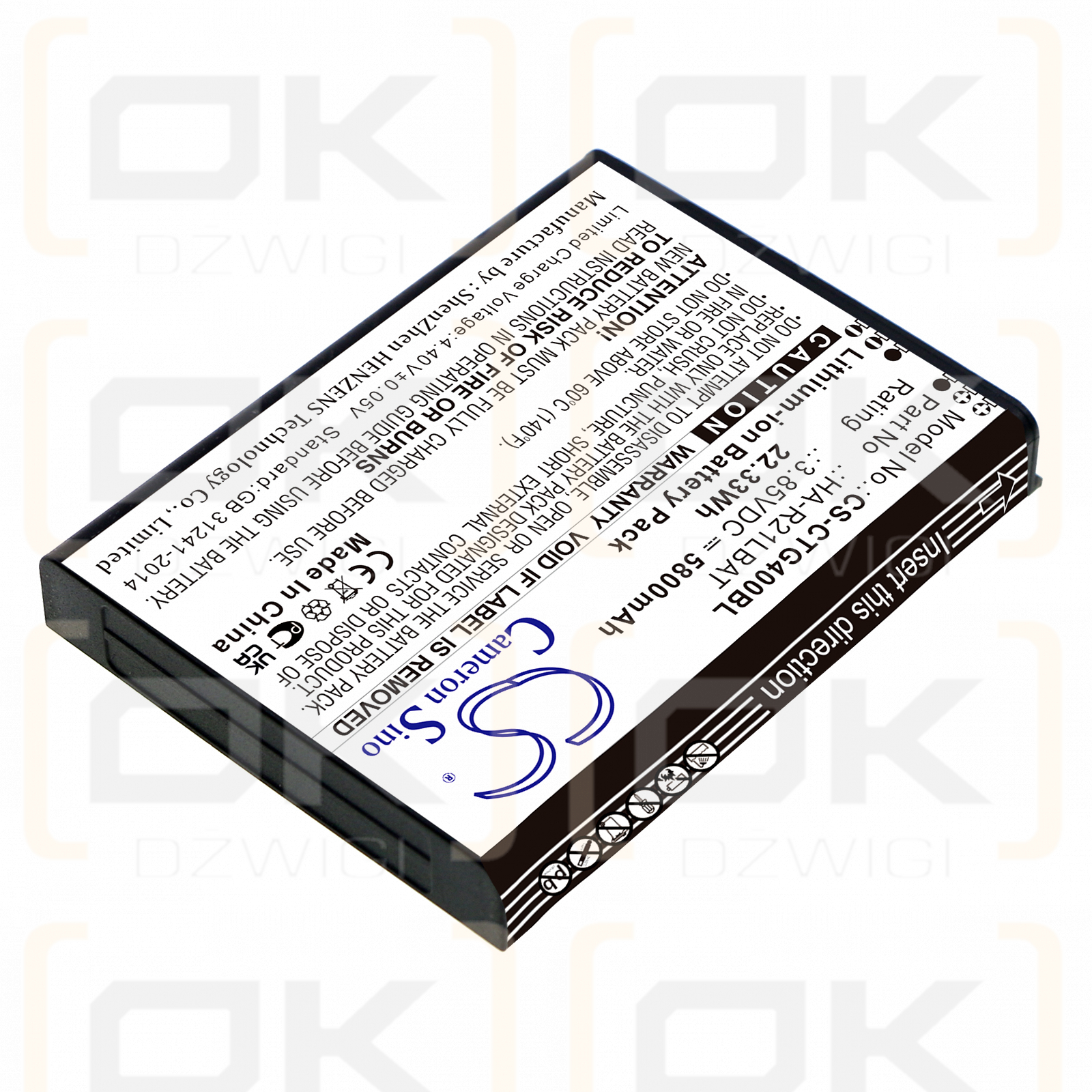 Casio IT-G400 / HA-R21LBAT 5800mAh Li-ion 3.85V (Cameron Sino)