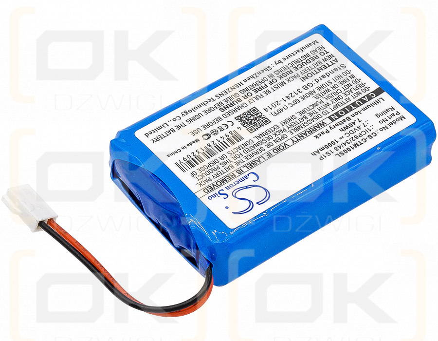 CTMS Eurodetektor / 1ICP62/34/48 1S1P 1000 mAh Li-Ion 7,4 V (Cameron Sino)