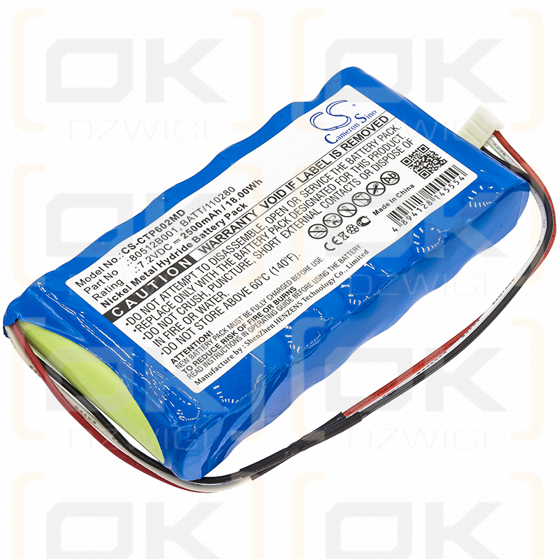 Criticare oximeter Poet LT Plus / 80512B001 2500mAh Ni-MH 7.2V (Cameron Sino)