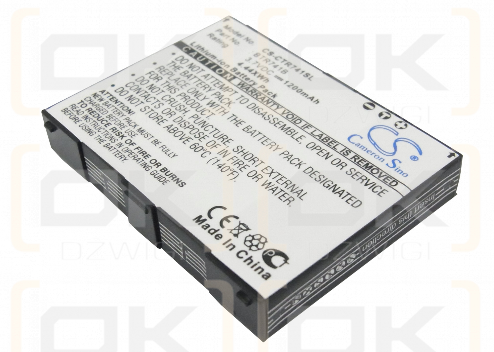 Casio GzOne C731 ROCK / BTR741B 1200mAh Li-ion 3.7V (Cameron Sino)