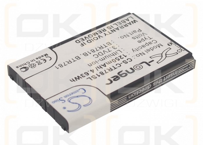 Casio C781 / BTR781B 1250mAh Li-ion 3.7V (Cameron Sino)