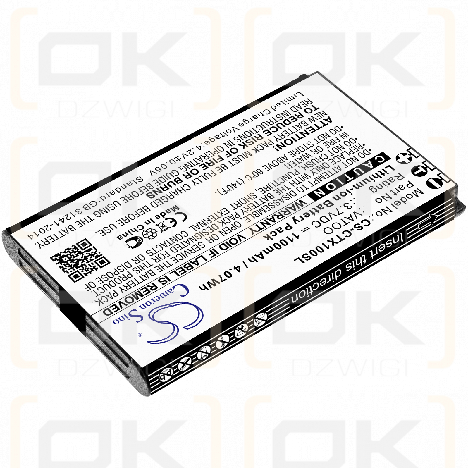 Contacta RF-TRX / VATOO 1100mAh Li-ion 3.7V (Cameron Sino)