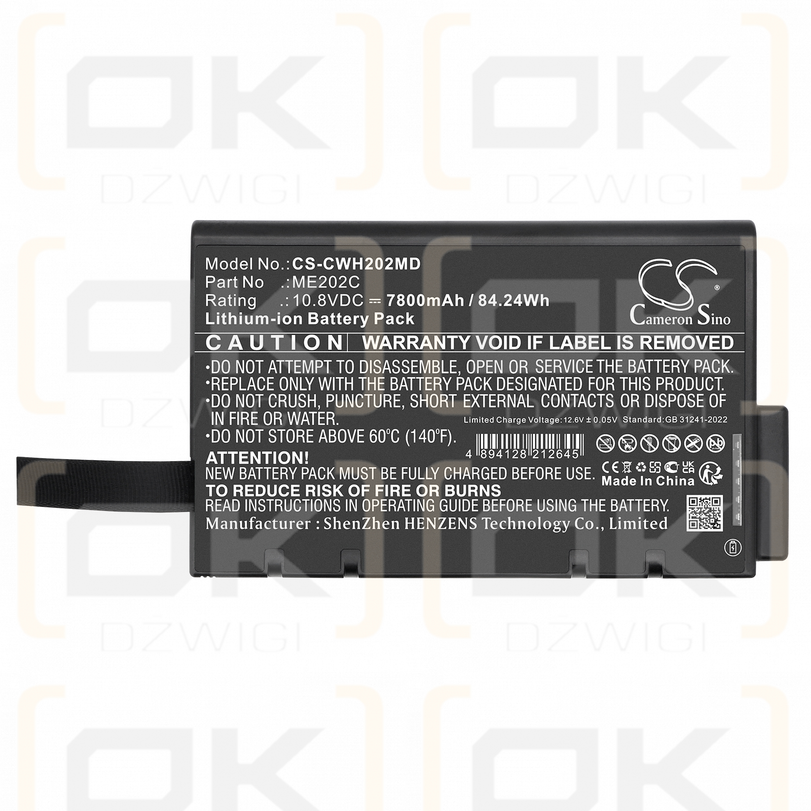 ChenWei CWH-2020 / ME202C 7800mAh Li-ion 10.8V (Cameron Sino)