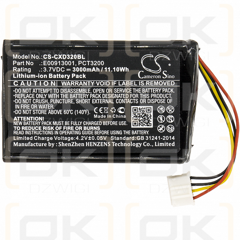 C-One XGK-C-ONE-E-ID / E00913001 3000mAh Li-ion 3.7V (Cameron Sino)