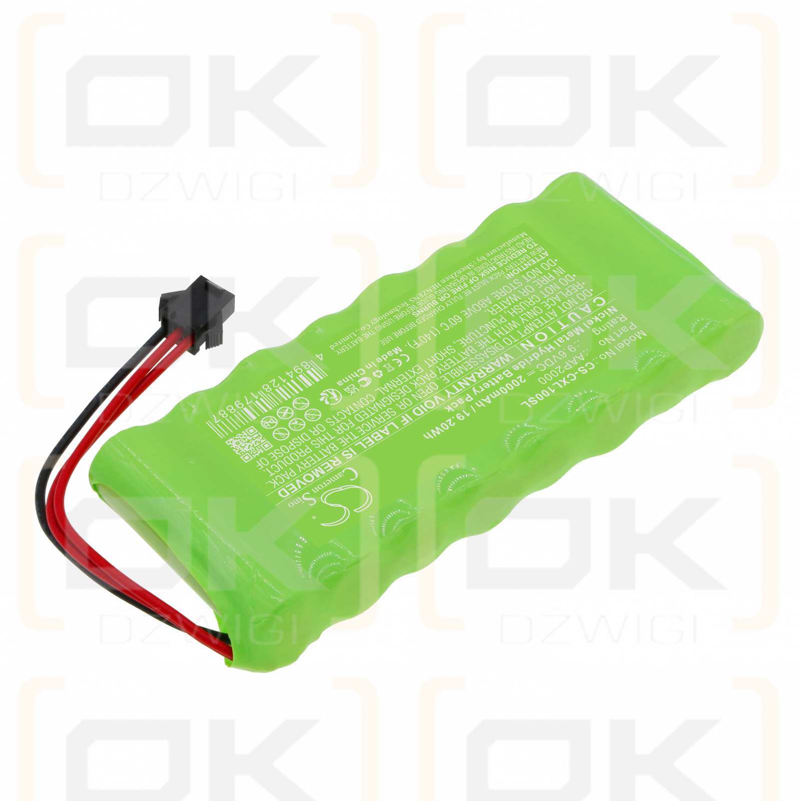 Compumatic XL1000e / AAP2000 2000mAh Ni-MH 9.6V (Cameron Sino)