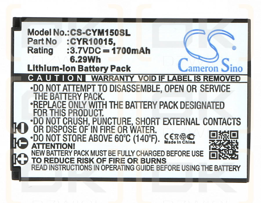 Cyrus CM15 / CYR10015 1700 mAh Li-Ion 3,7 V (Cameron Sino)