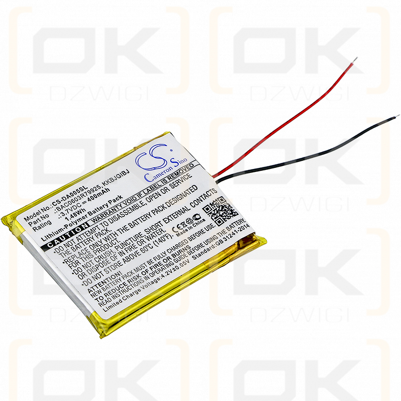 Creative Zen 32 GB / BAC0603R79925 400 mAh Li-Polímero 3,7 V (Cameron Sino)