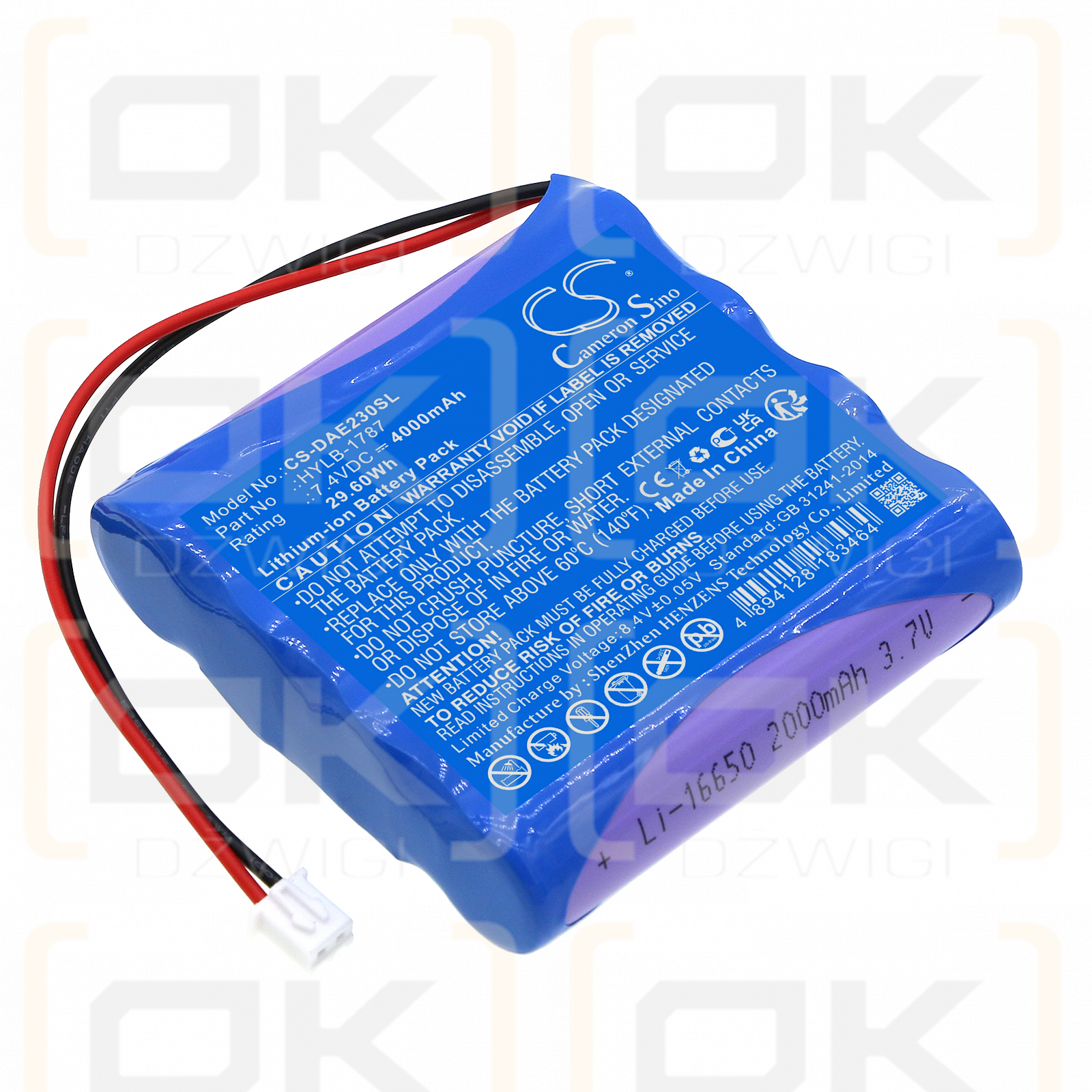 Deli AE2300H / HYLB-1787 4000 mAh Li-Ion 7,4 V (Cameron Sino)