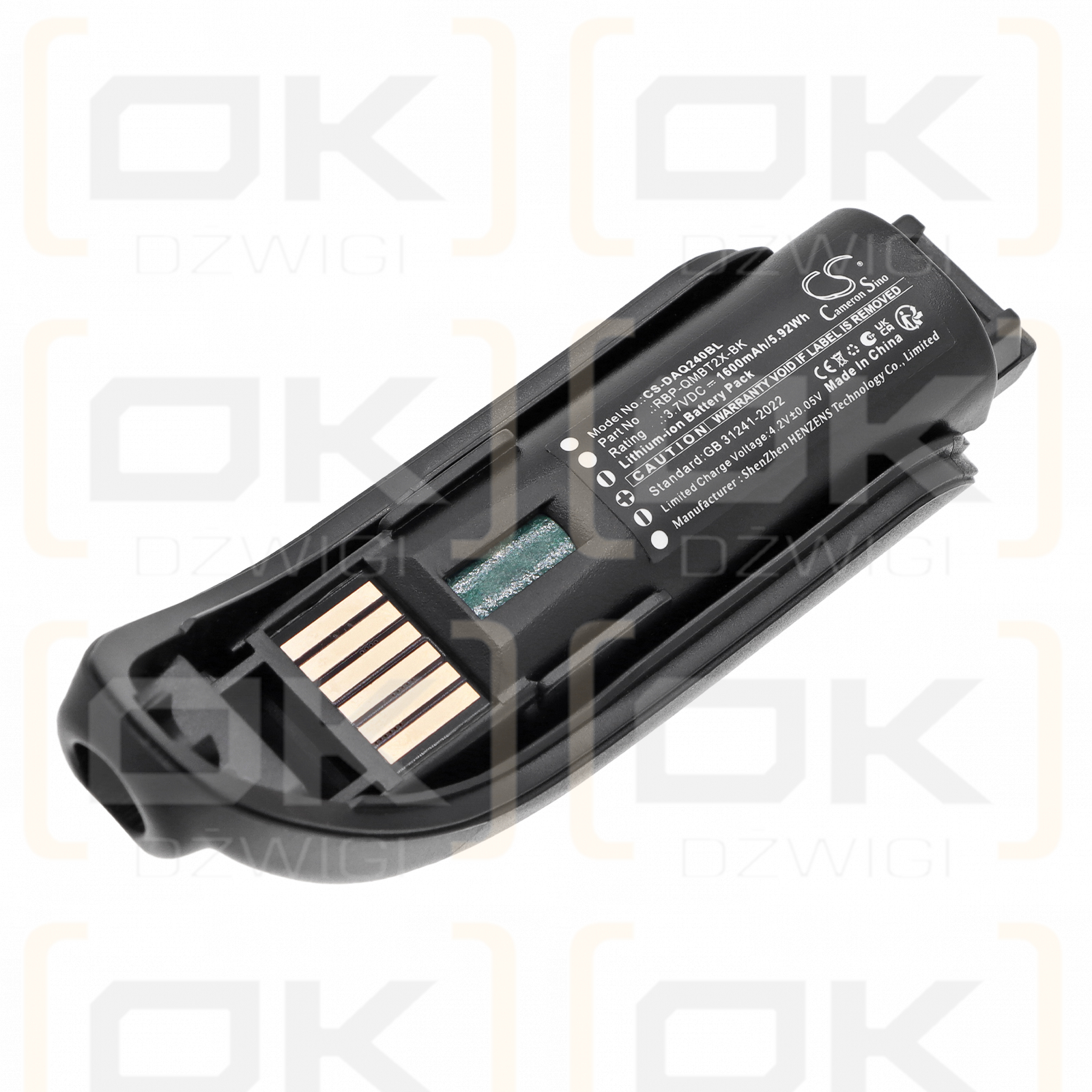 Bateria zamienna do Datalogic QuickScan QBT2430 / RBP-QMBT2X-BK 1600 mAh Li-ion 3.7 V (Cameron Sino)