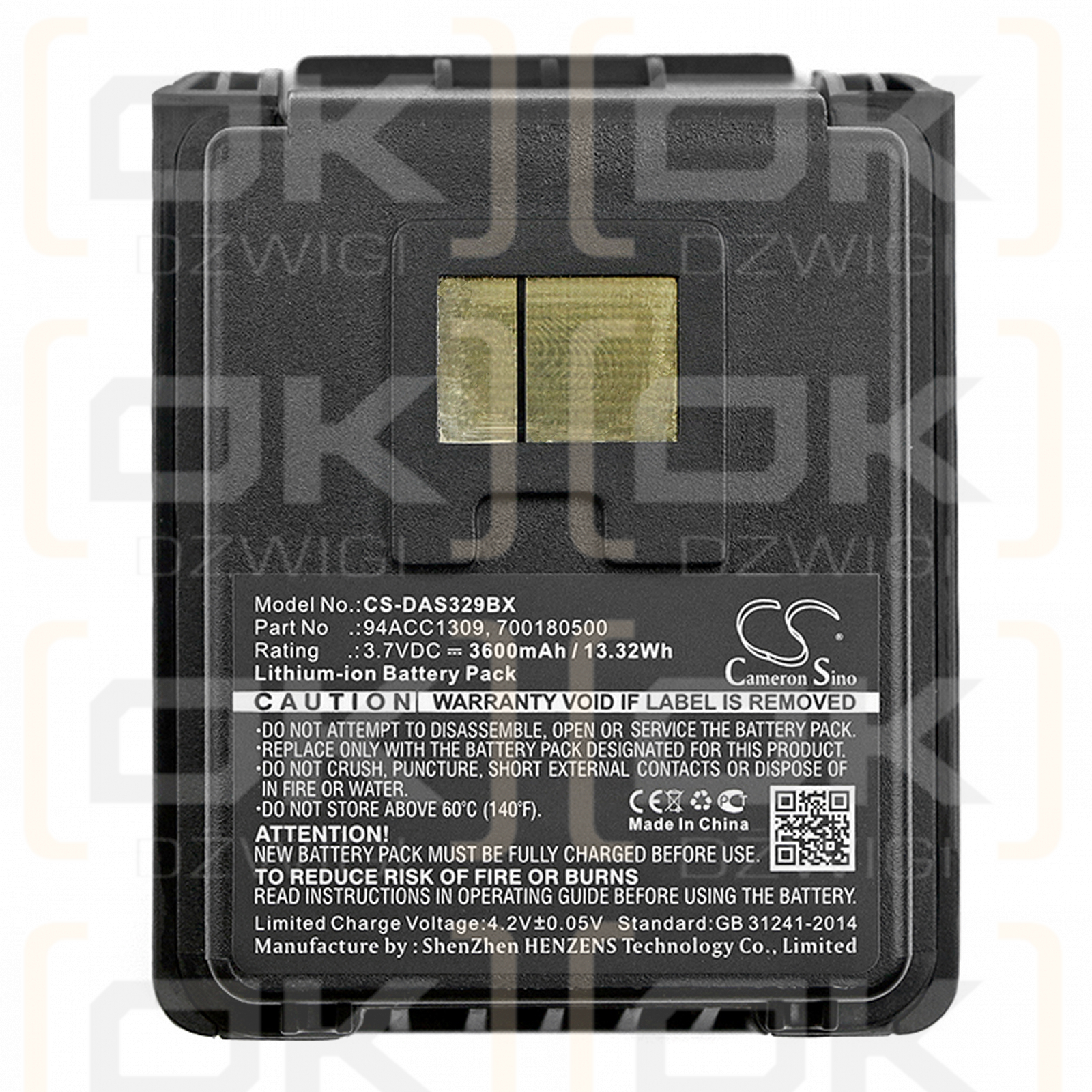 Pistola Datalogic Skorpio CE/94ACC1309 3600mAh Li-ion 3.7V (Cameron Sino)