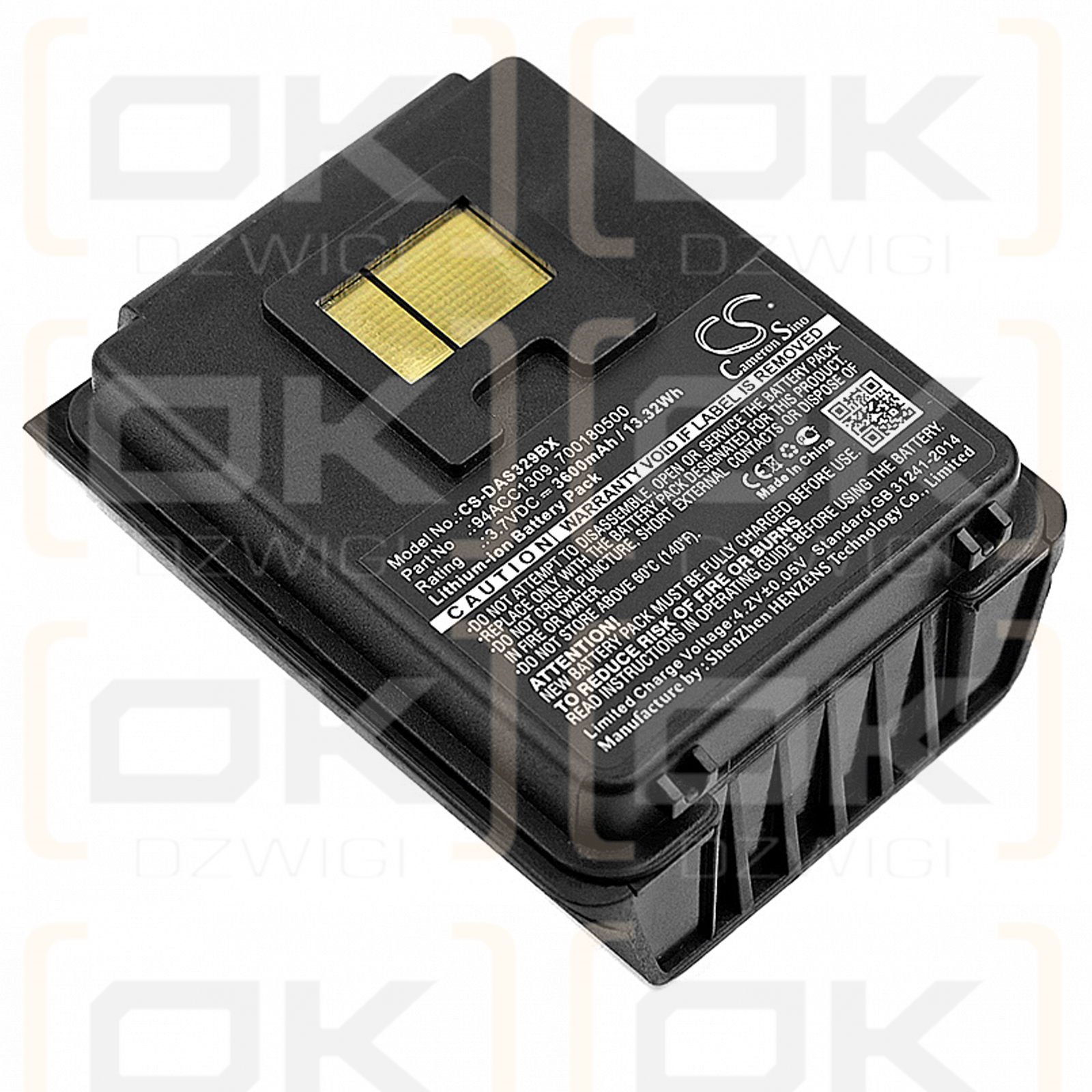 Pistola Datalogic Skorpio CE/94ACC1309 3600mAh Li-ion 3.7V (Cameron Sino)