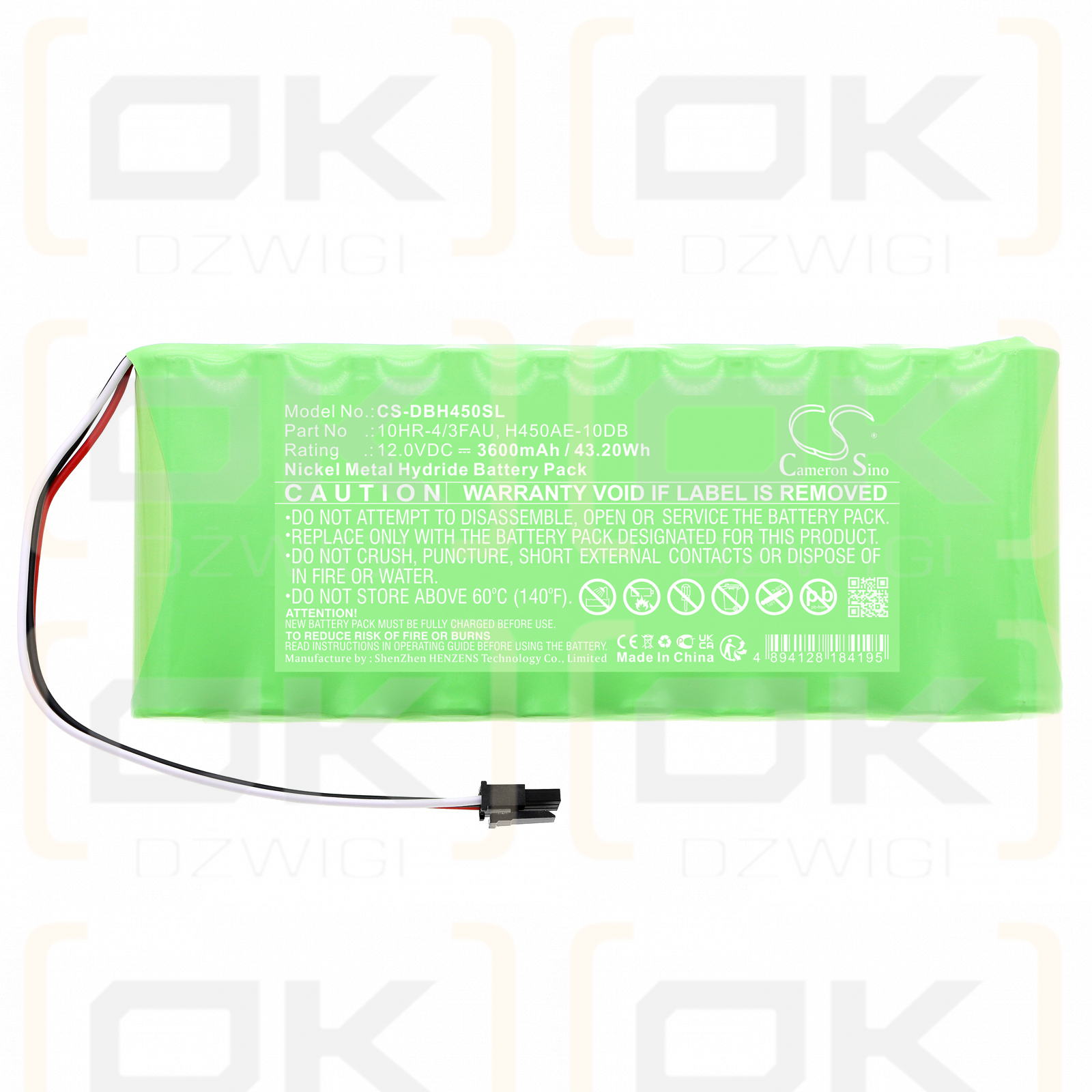 Diebold ACCUVOTE-TSX / 10HR-4/3FAU 3600 mAh Ni-MH 12,0 V (Cameron Sino)