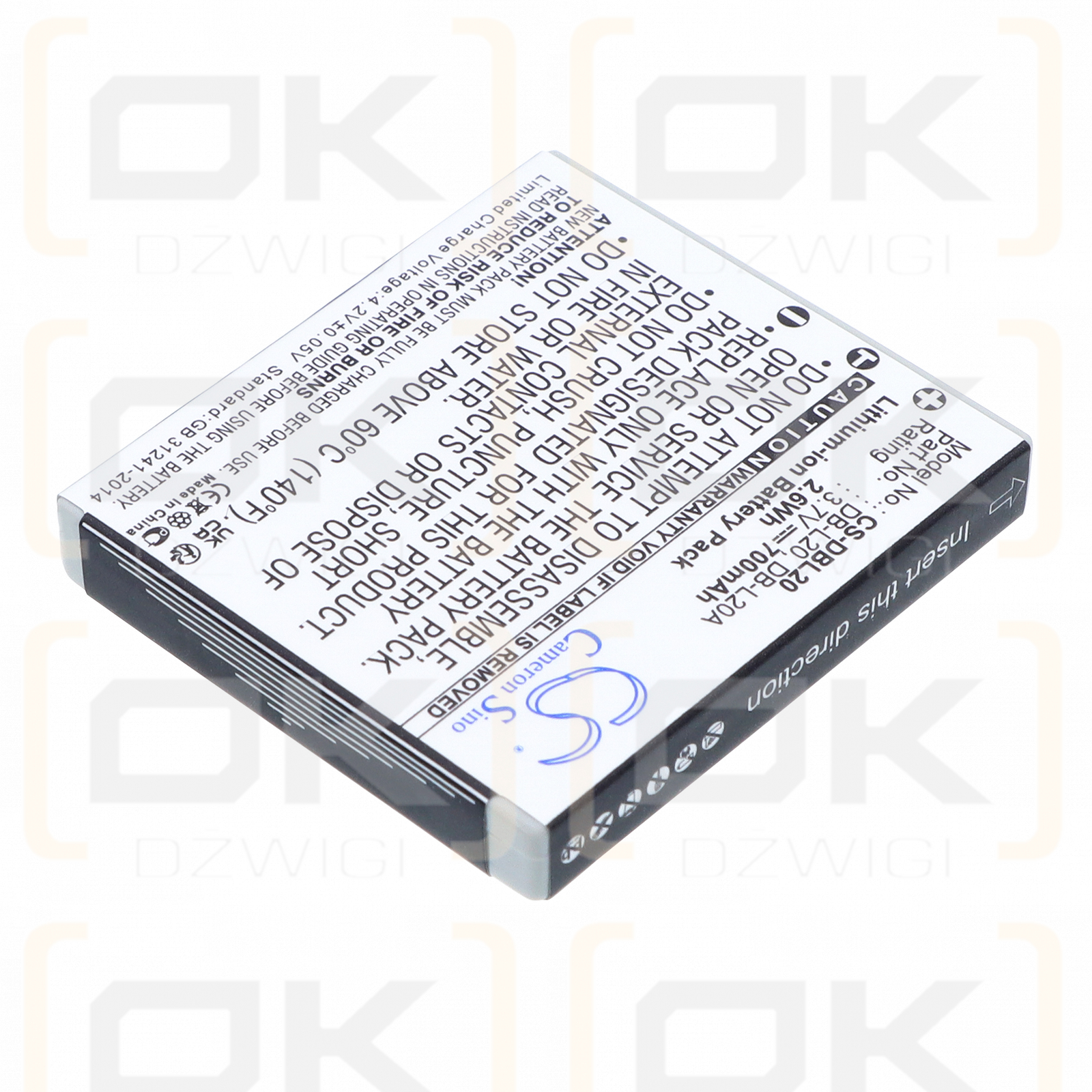 Sanyo Xacti VPC-E7 / DB-L20 700mAh Li-ion 3.7V (Cameron Sino)