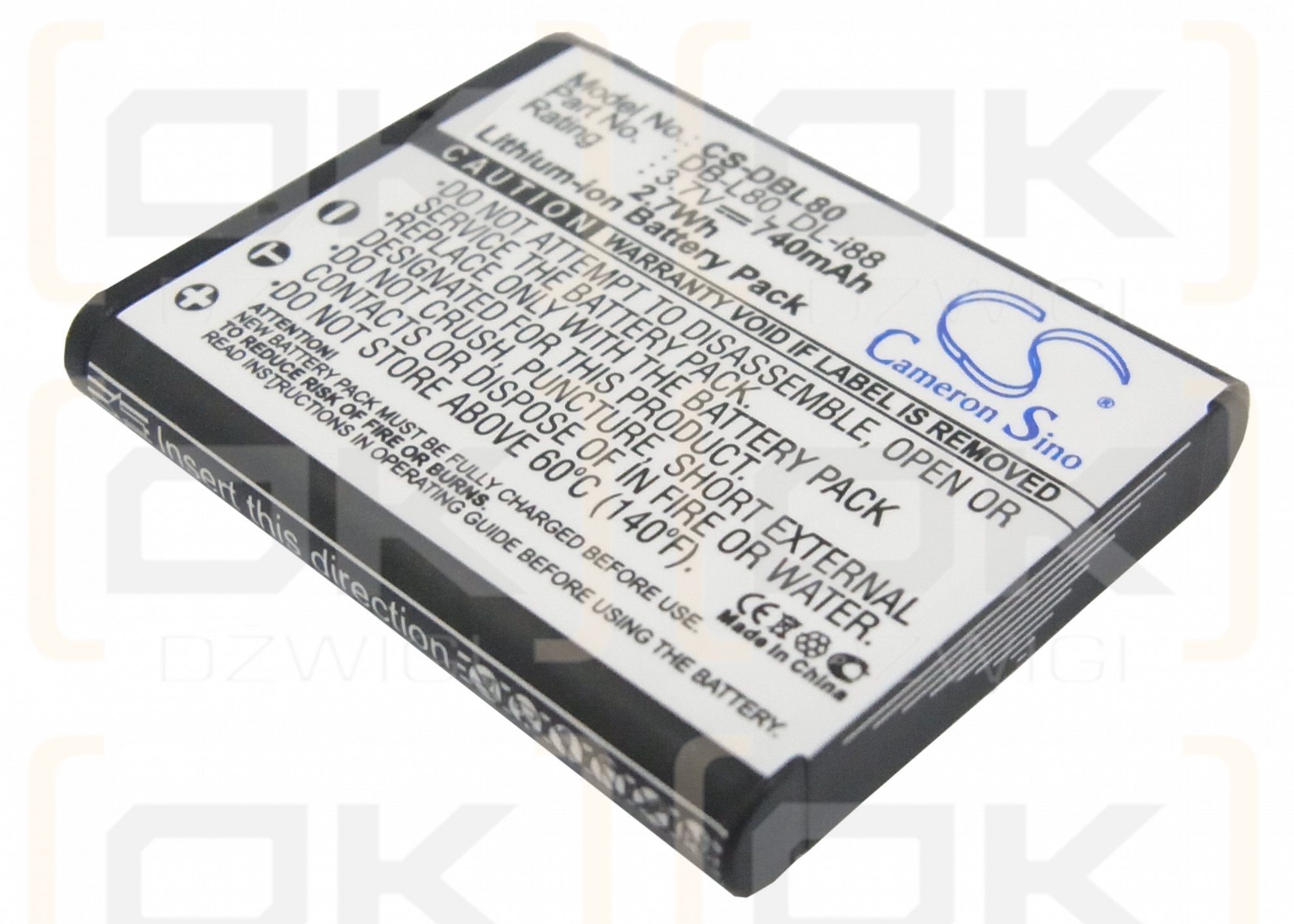 Toshiba Camileo SX500 / PX1686U 740mAh Li-ion 3.7V (Cameron Sino)