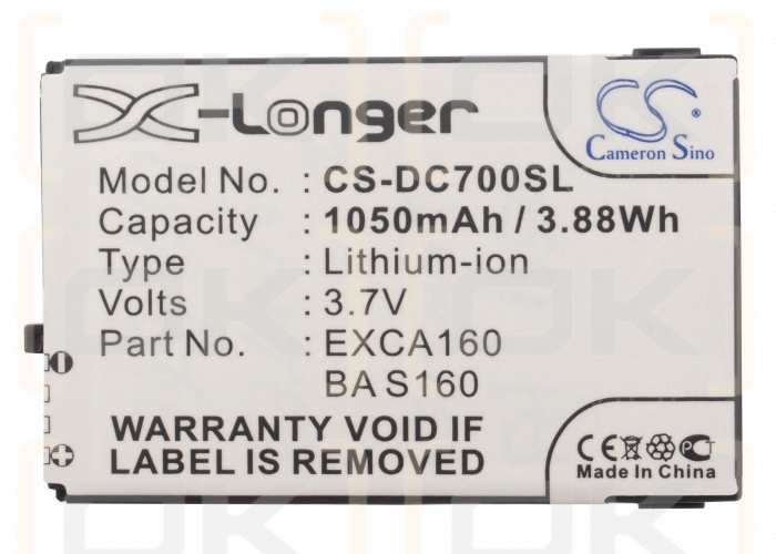 T-Mobile MDA Mail / EXCA160 1050mAh Li-ion 3.7V (Cameron Sino)