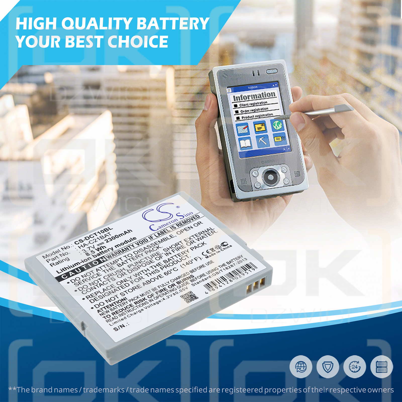 Casio IT10 / HA-C21BAT 2300 mAh Li-ion 3,7 V (Cameron Sino)