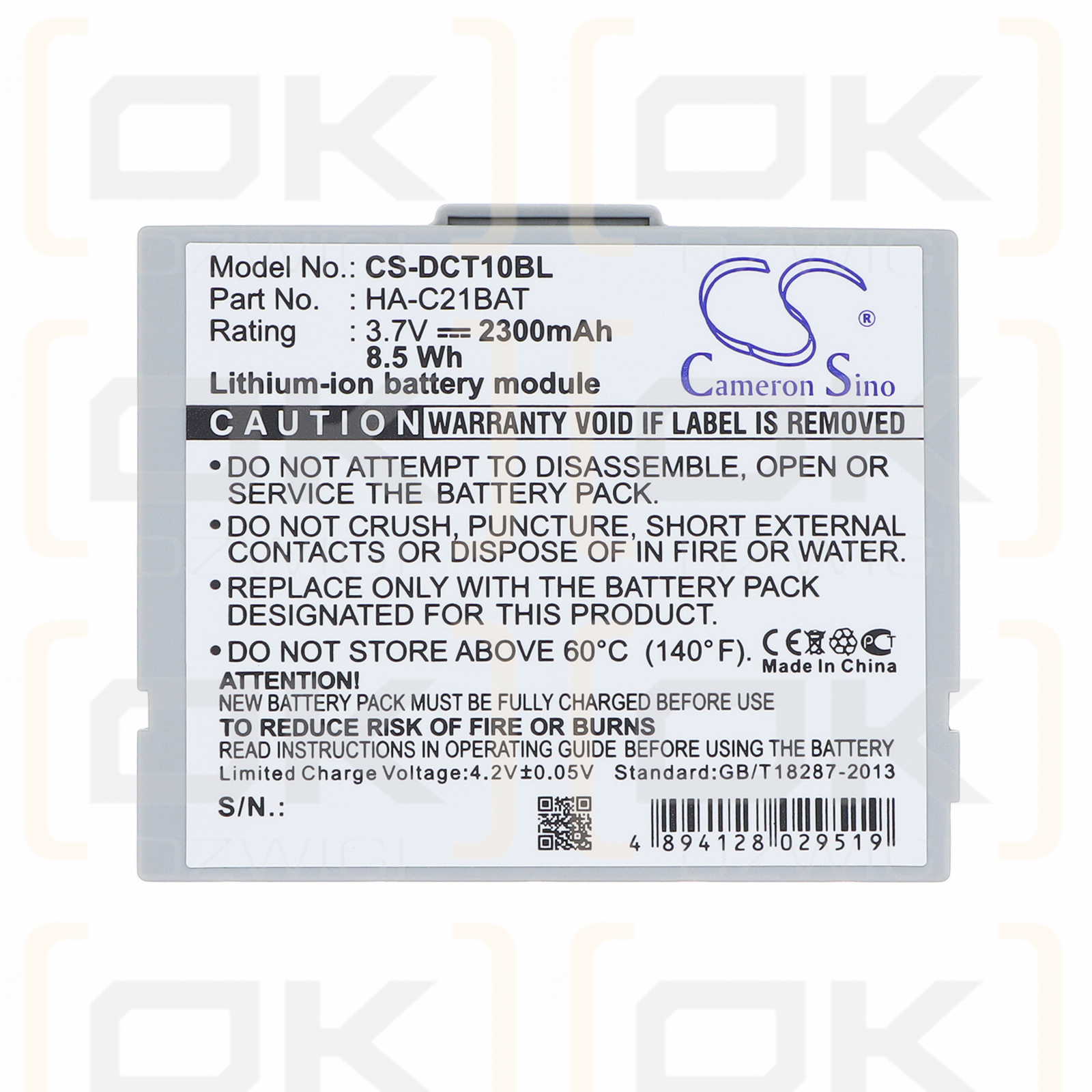 Casio IT10 / HA-C21BAT 2300 mAh Li-ion 3,7 V (Cameron Sino)