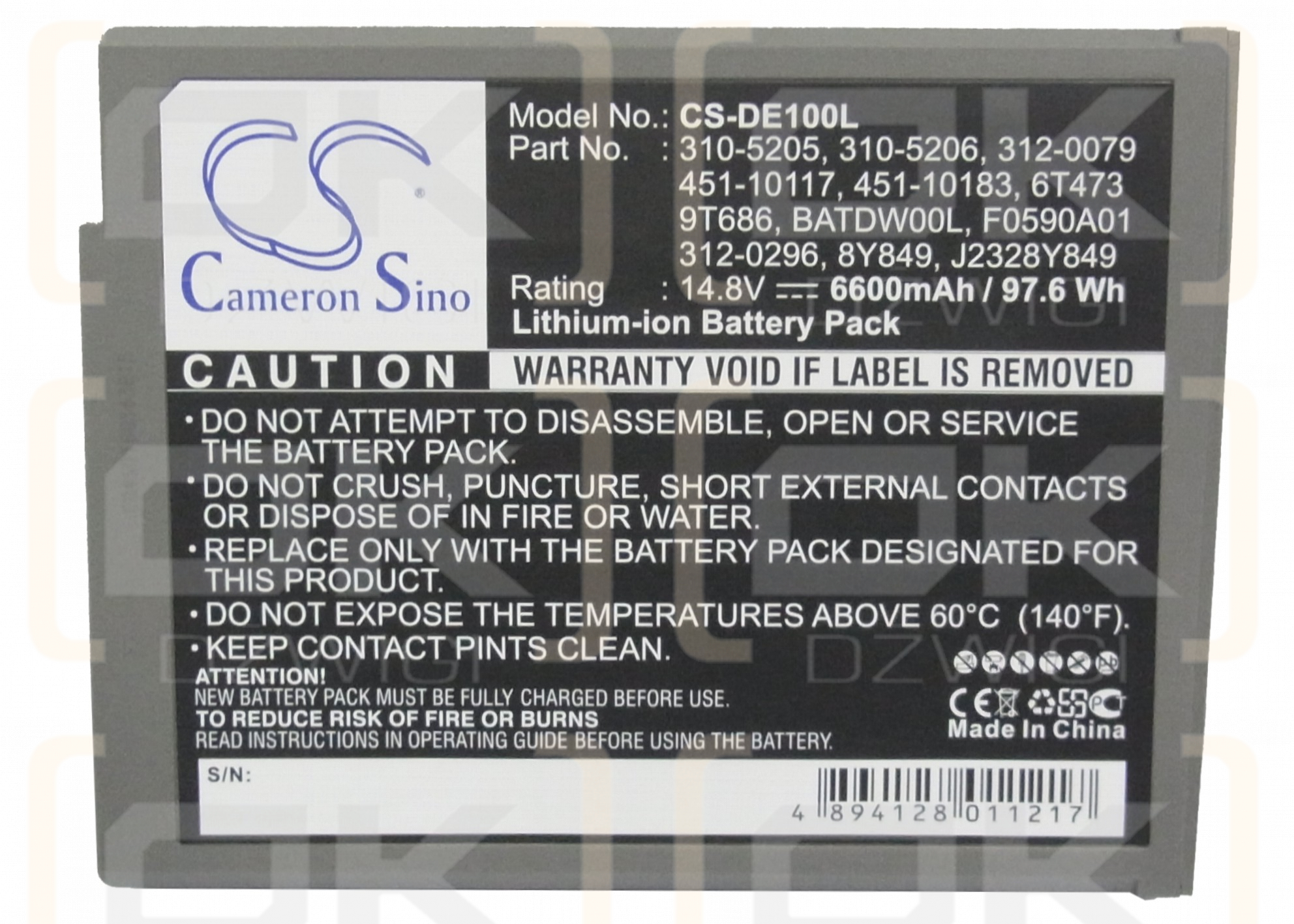 Dell Latitude 5160 / 310-5205 6600 mAh Li-Ion 14,8 V (Cameron Sino)