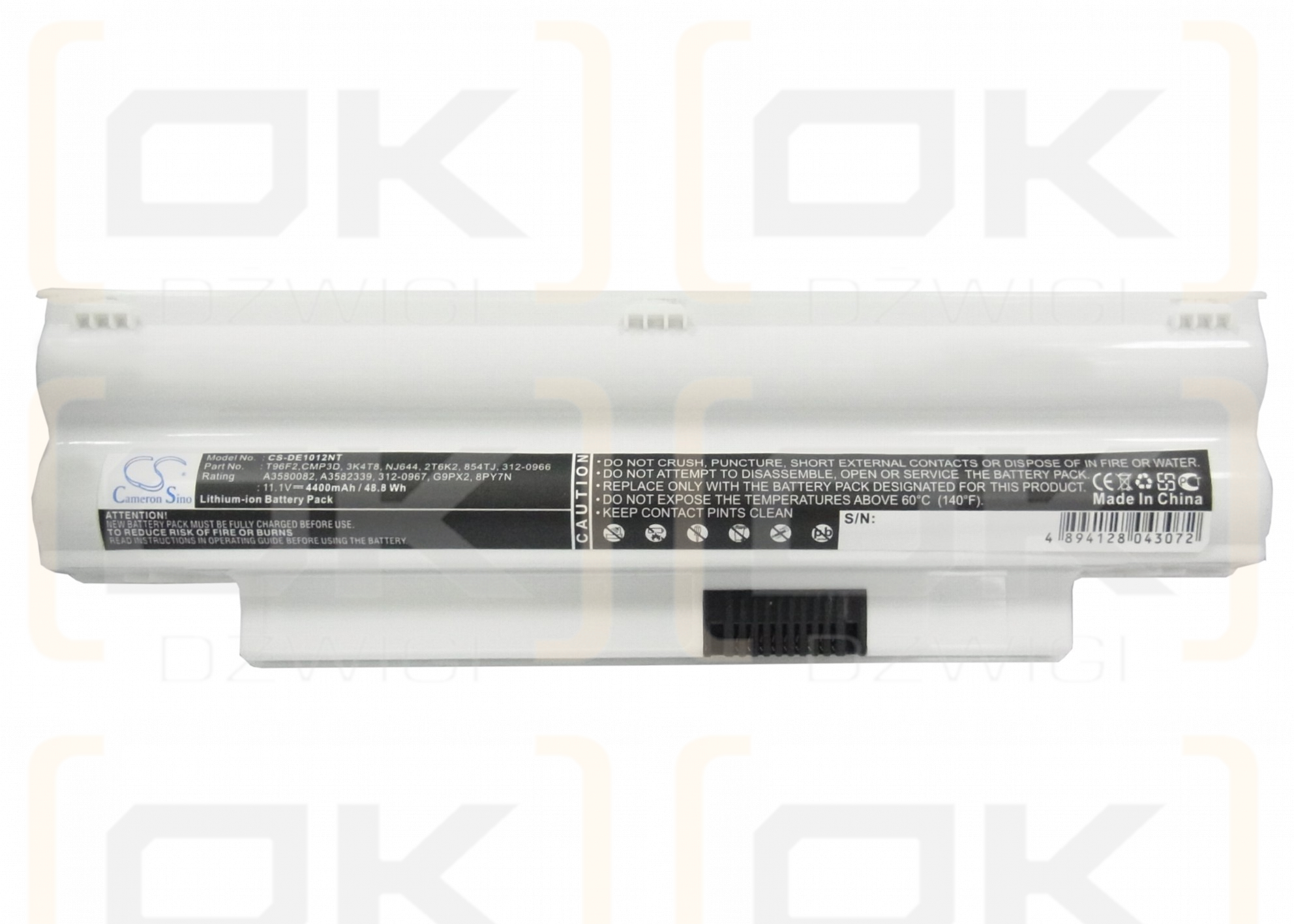 Dell Inspiron iM1018 / T96F2 4400 mAh Li-Ion 11,1 V (Cameron Sino)