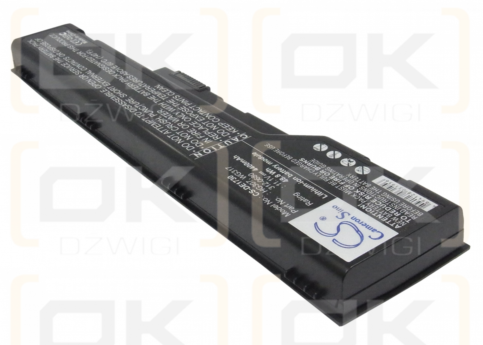 Сменный аккумулятор для Dell XPS 1730 / HG307 4400 мАч Li-ion 11,1 В (Cameron Sino)