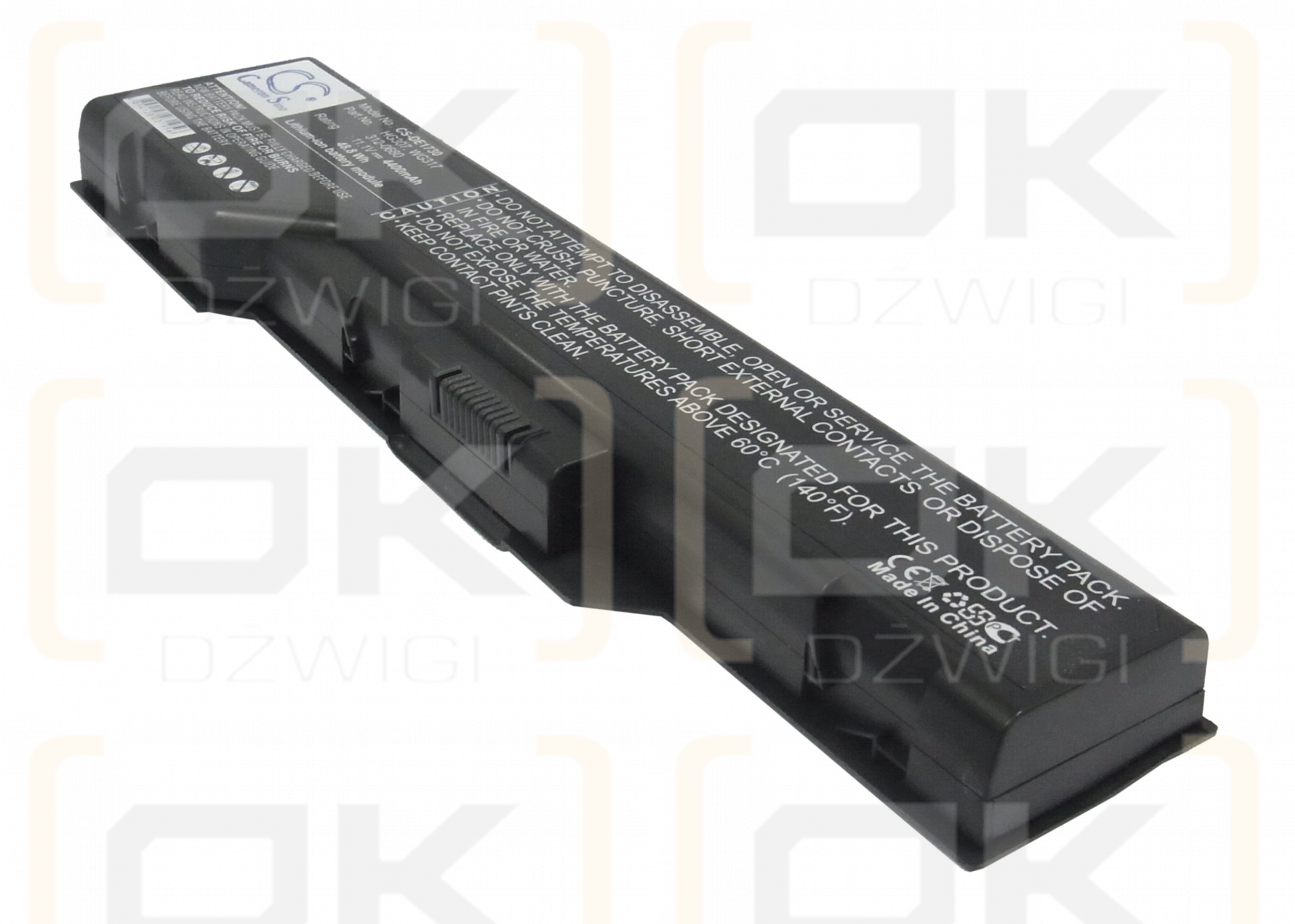Сменный аккумулятор для Dell XPS 1730 / HG307 4400 мАч Li-ion 11,1 В (Cameron Sino)