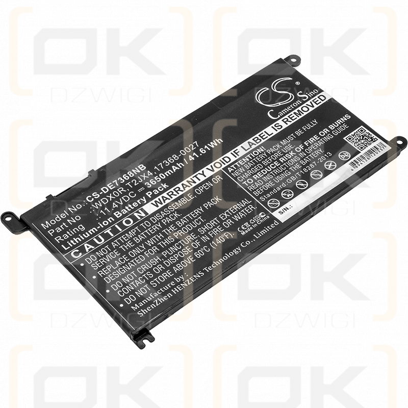 DELL Vostro 15-5581 / WDX0R 3650mAh Li-ion 11.4V (Cameron Sino)