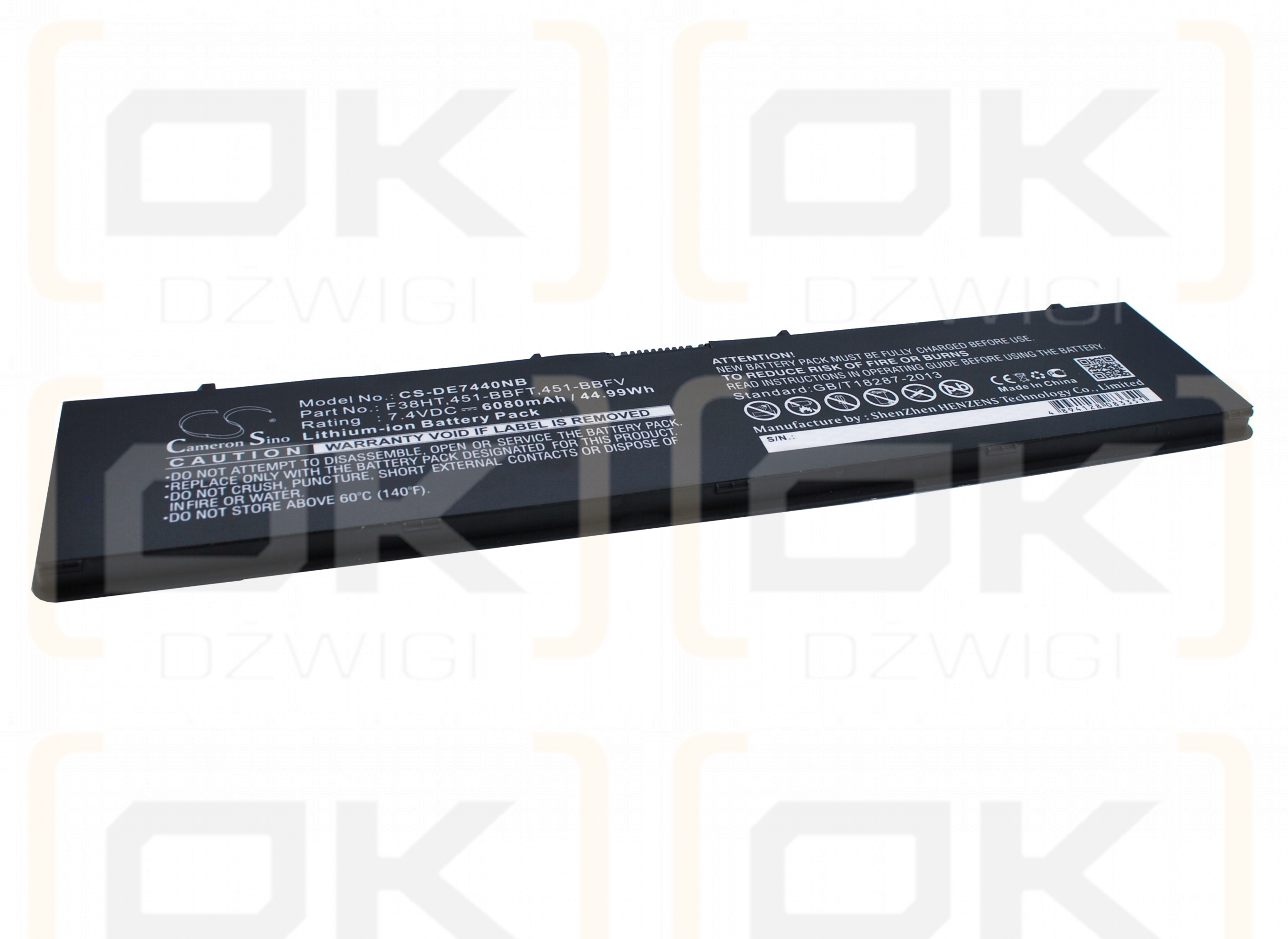 DELL Latitude 14 E7440 / F38HT 6080mAh Li-polímero 7.4V (Cameron Sino)