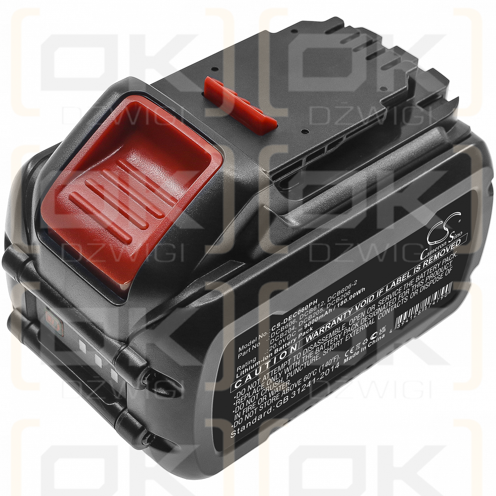 DeWalt XR Li-Ion 18 V / DCB606 9000 mAh Li-Ion 20,0 V (Cameron Sino)