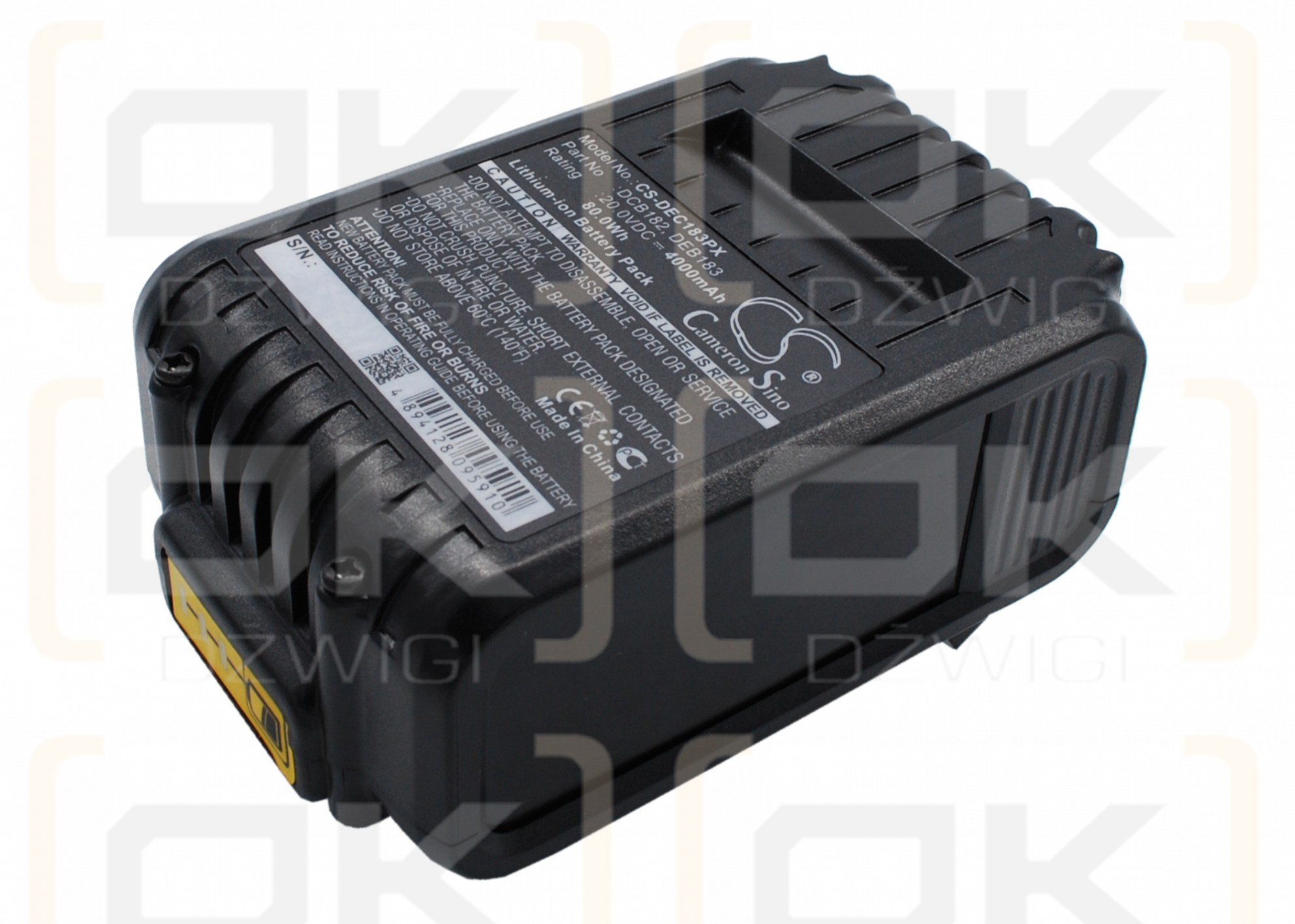 DeWalt DCS393 / DCB182 4000mAh Li-ion 20.0V (Cameron Sino)