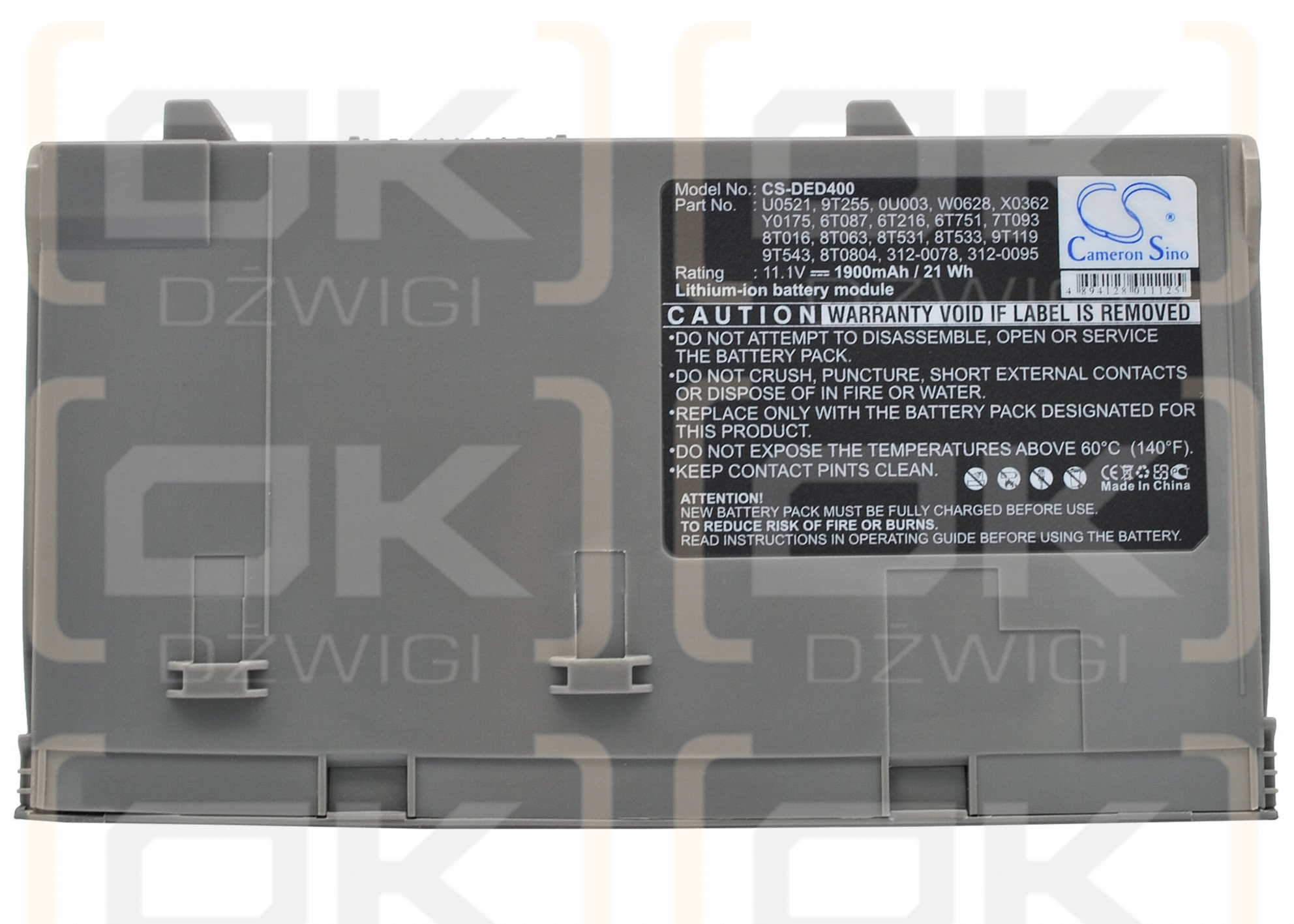 Dell Latitude D400 / 312-0095 1900 mAh Li-Ion 11,1 V (Cameron Sino)