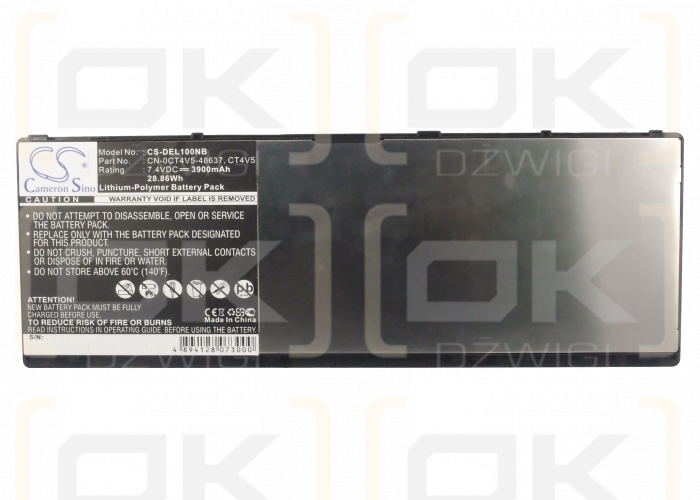 DELL Latitude 10 ST2 / 1VH6G 3900mAh Li-polímero 7.4V (Cameron Sino)