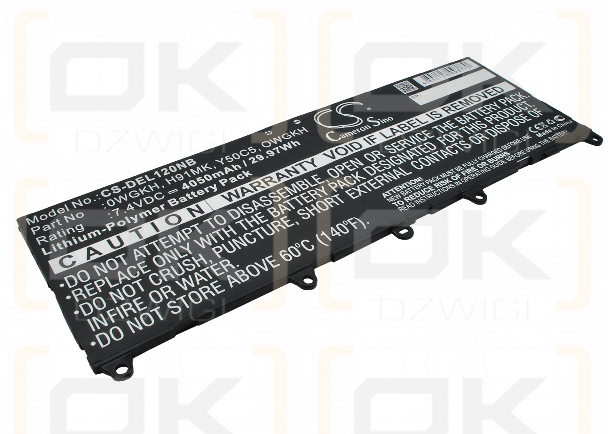Dell Latitute 10-ST2e / 0WGKH 4050 mAh Li-Polymer 7.4 V (Cameron Sino)