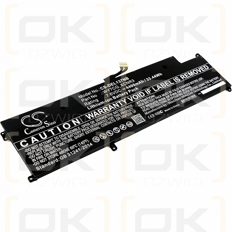 DELL Latitude 13 7370 / WY7CG 4400 mAh Li-Ion 7,6 V (Cameron Sino)