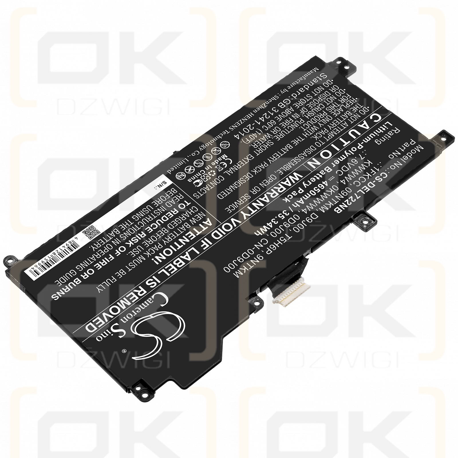 DELL Latitude 12 7200 / 09NTKM 4650mAh Li-polímero 7.6V (Cameron Sino)