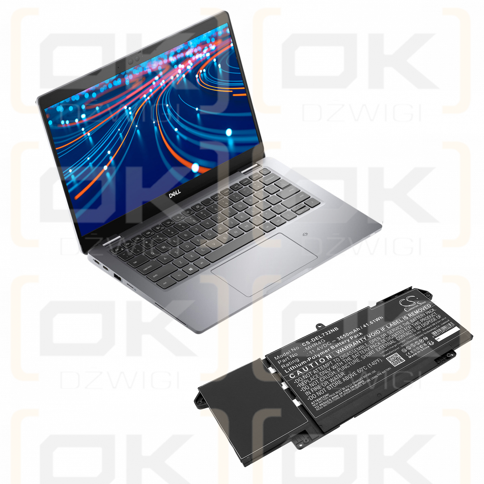 DELL Latitude 7320 6Y9H8 / MHR4G 3650mAh Li-polímero 11.4V (Cameron Sino)